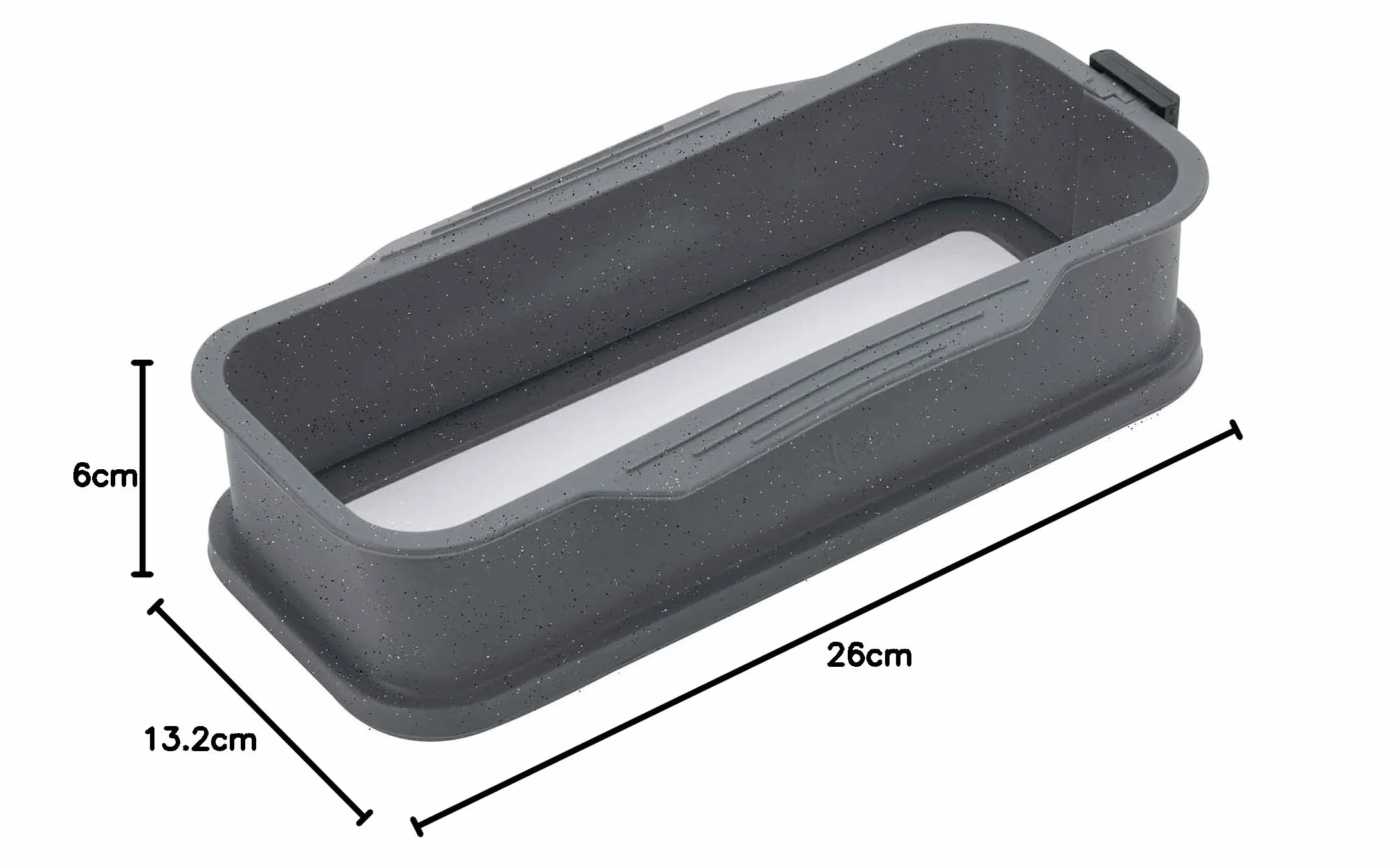 JATA Molde de Silicona para Bizcochos con Base de Cristal Rectangular 27 cm, Antiadherente, Apto para Horno