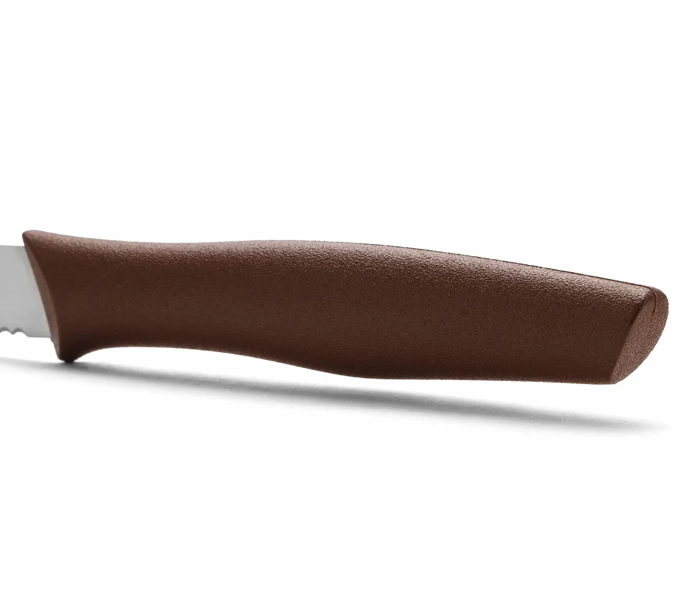 Arcos Serie Nova Cuchillo Mondador Hoja Serrada Acero Inoxidable 100 mm Mango Polipropileno Marrón