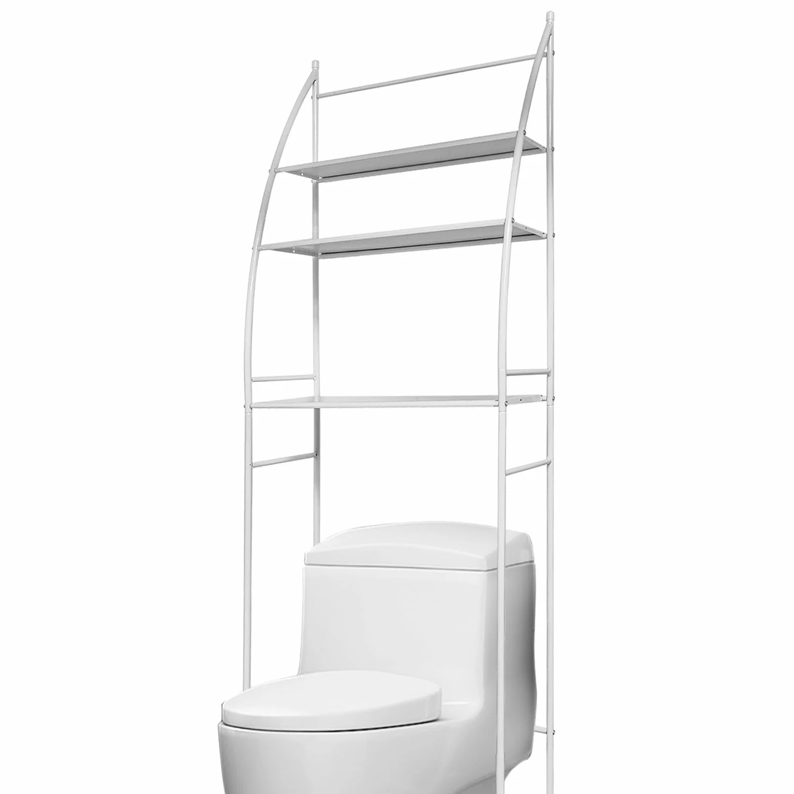 Estantería sobre Inodoro de Metal 3 baldas para Baño Organizador Vertical Compacto