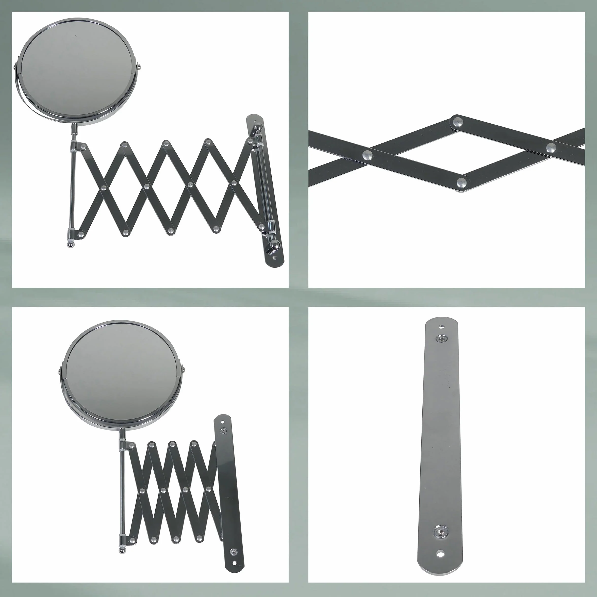 kela Espejo cosmético de pared con aumento AVITA 16 cm 1/5 veces metal cromado