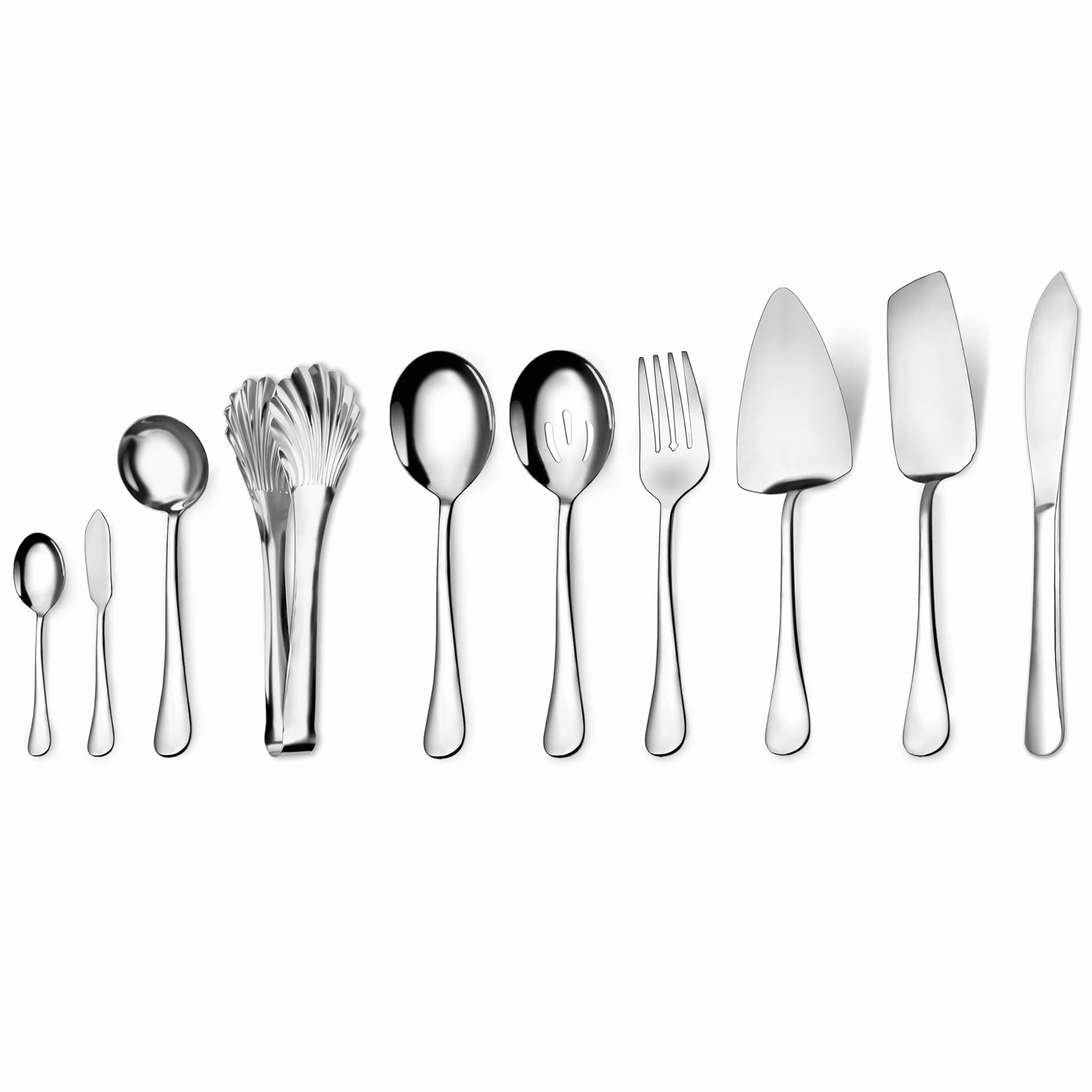 SANTUO Juego de utensilios para servir, juego de utensilios de servir de 6 a 32 piezas, apto para lavavajillas (juego de 14 a 29 cm, 10 piezas)