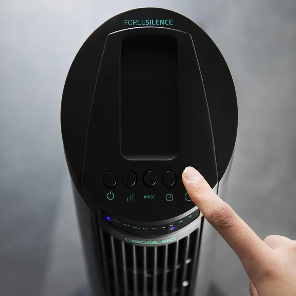 Cecotec EnergySilence 890 Skyline Ventilador de Torre 50W 76cm Oscilación Motor Cobre 3 Velocidades Negro