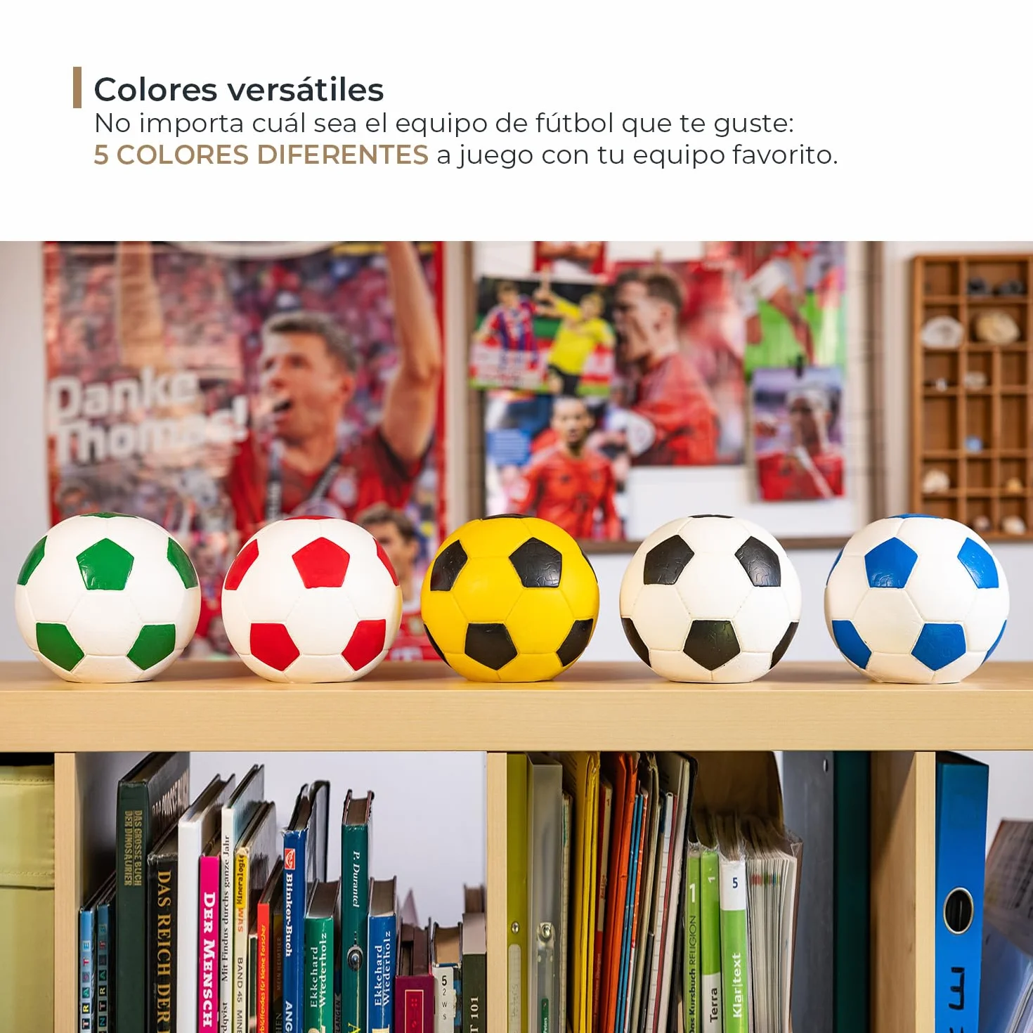 HMF 4790-01 alcancía Pelota de fútbol imitación Piel Caja caudales 15 cm diámetro Blanco Negro