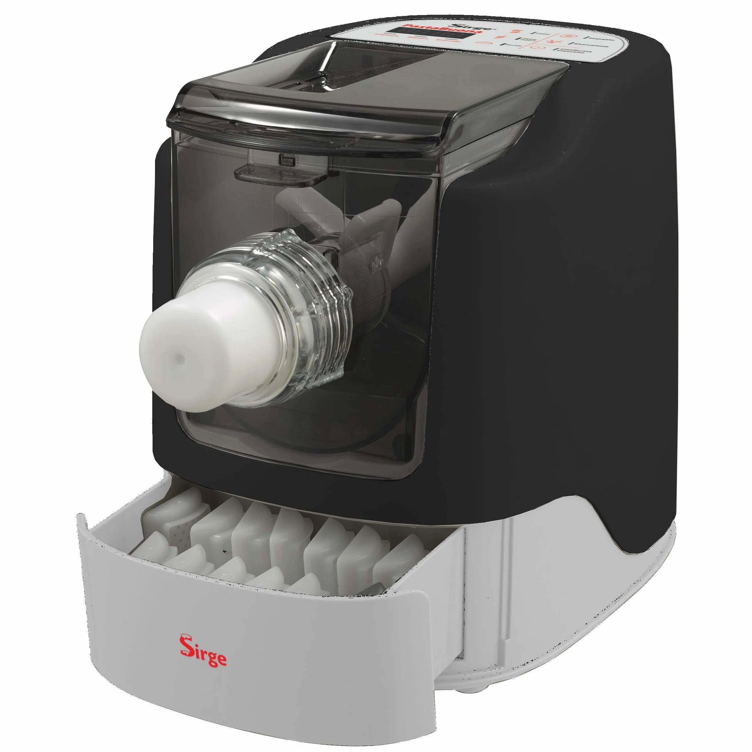Sirge Pastabona Máquina para la Pasta 260 W – 13 Trafile – hasta 720 gr de pasta – Automática y también con Descanso – Incluye accesorio para pan/pizza/focas gratis
