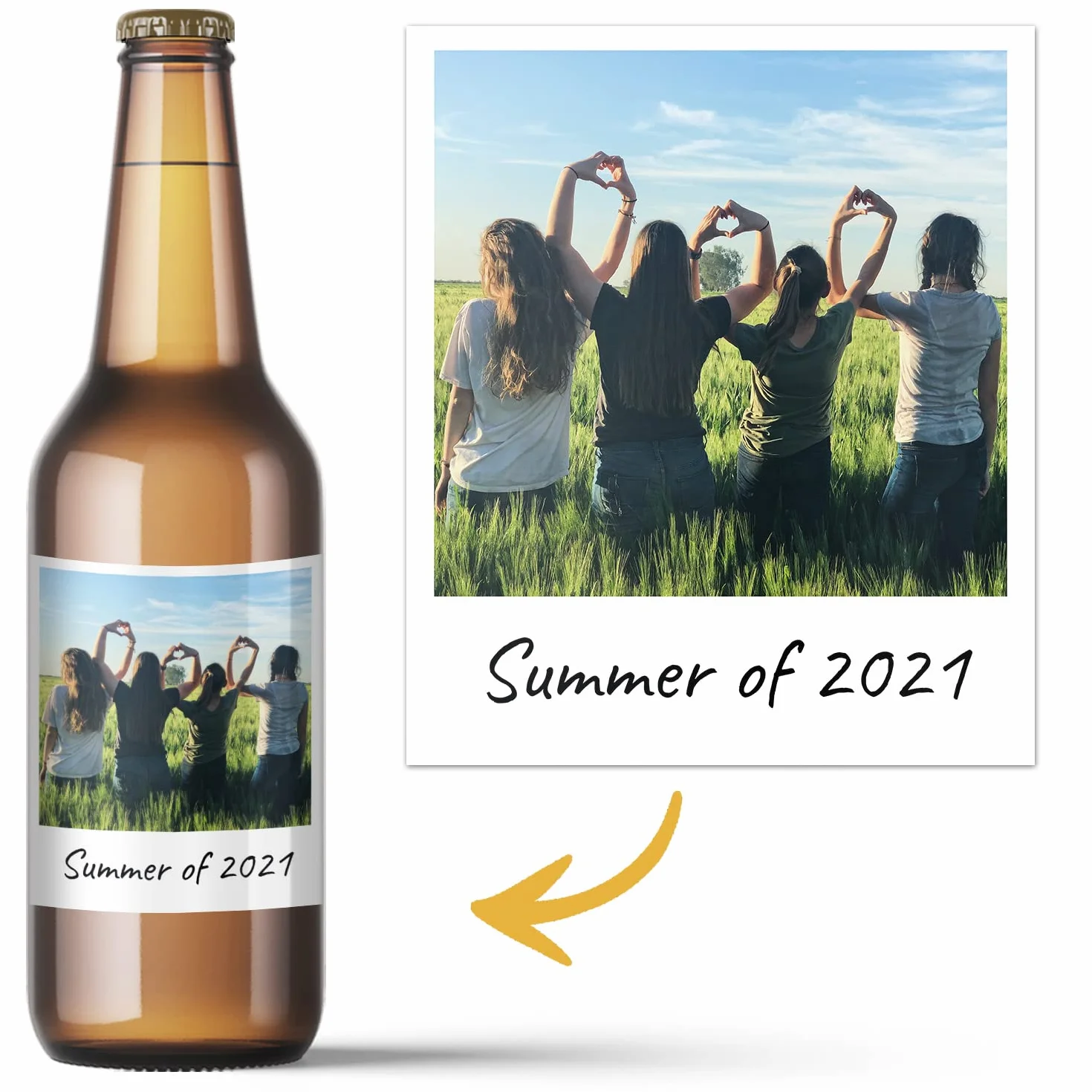 Etiquetas personalizadas para cerveza, Pack 6 adhesivos vinilo resistentes al agua