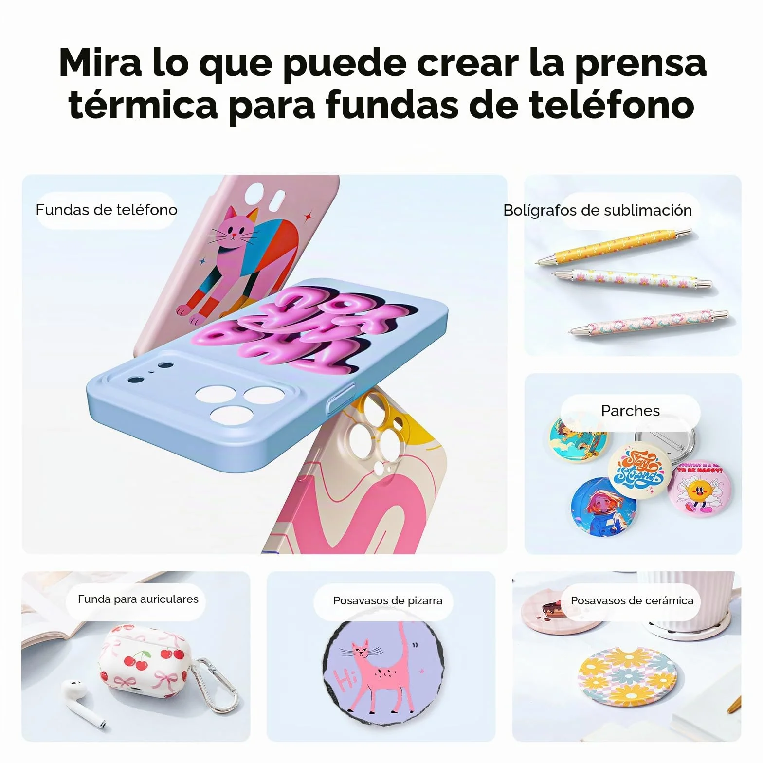 HTVRONT Máquina de sublimación de funda de teléfono azul PG
