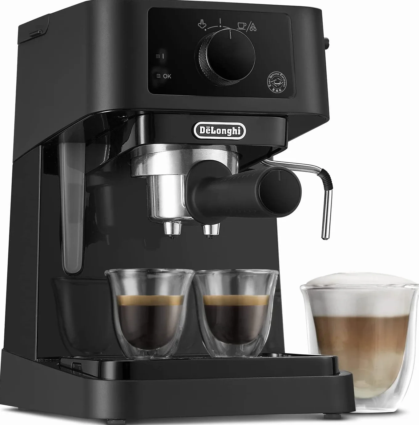 De'Longhi Stilosa Advanced EC235.BK - Cafetera de bomba con 15 bares de presión, 1100 W, 1L, color negro