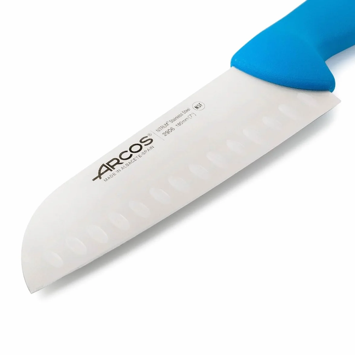Arcos Serie 2900 Cuchillo Santoku 180 mm Acero Inoxidable NITRUM Mango Polipropileno Azul