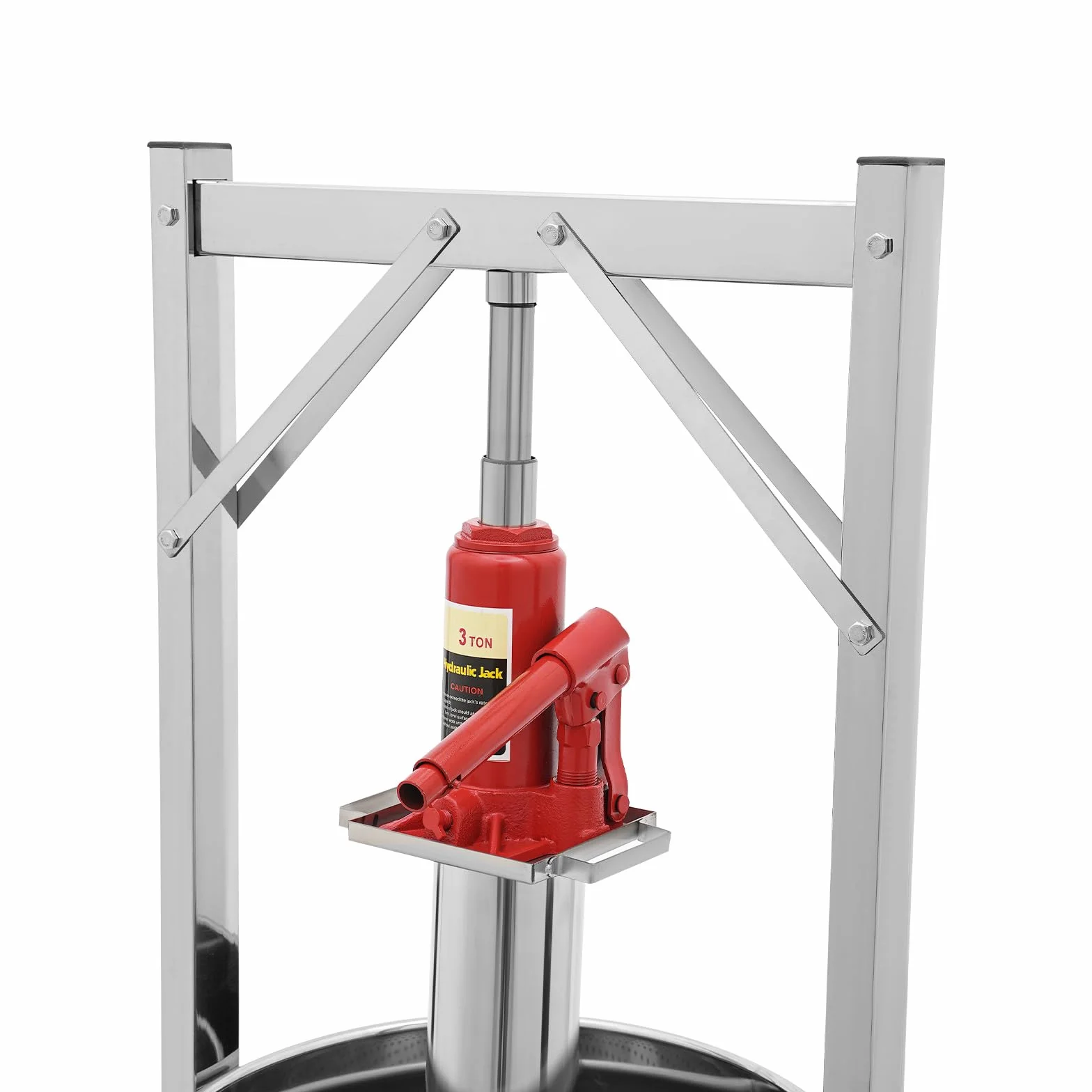 Prensa hidráulica de vino prensa de frutas con presión 3T 36L capacidad y placa de presión de 5 mm prensa de acero inoxidable para zumo vino miel hogar pequeñas cervecerías