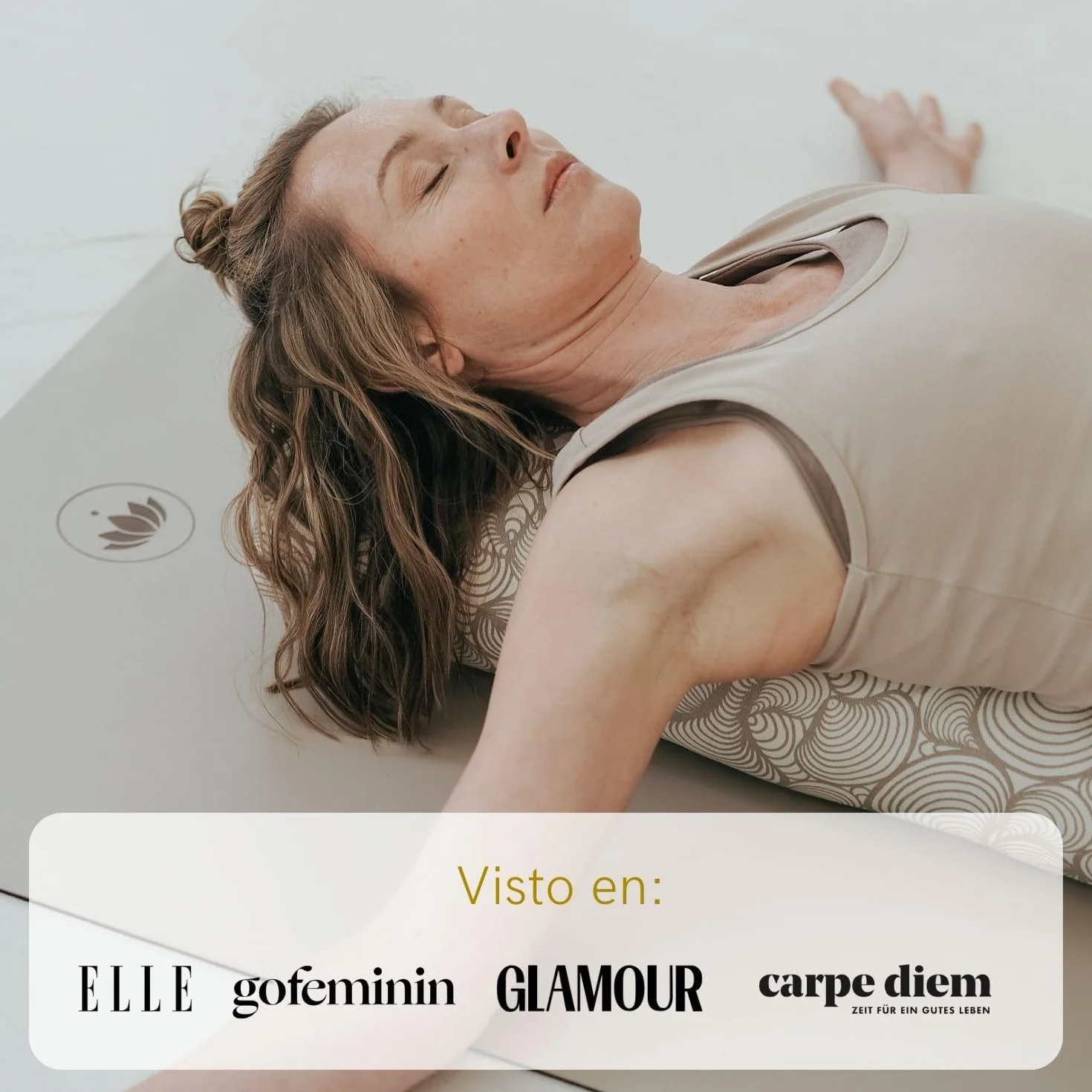 Lotuscrafts Cojín de Yoga para Yin Yoga, Rollo, Funda Lavable de Algodón Orgánico, Relleno de Ceiba, Cojín de Meditación
