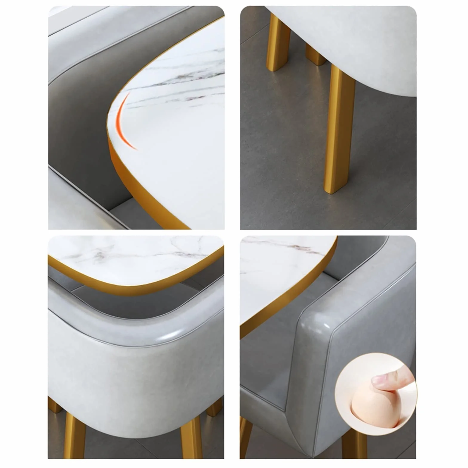 HCZION Mesas y sillas de recepción de negociación, Mesa de Comedor de Cocina Simple, Mesa de Comedor de Negocios, Dormitorio en casa, balcón, Biblioteca, salón, cafetería, Mesa de Ocio, 4 sillas d