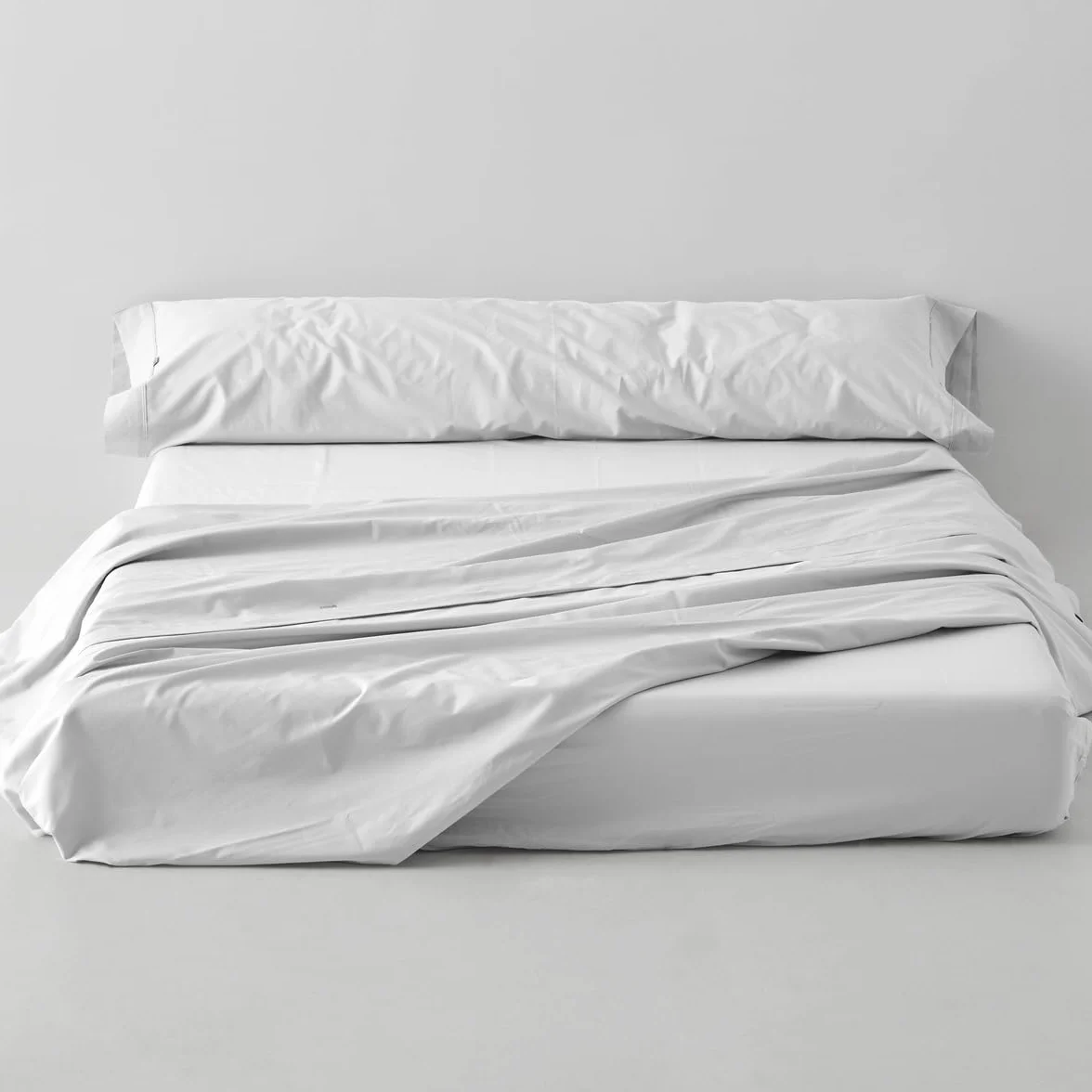 Pack de Dos Fundas de Almohada Blanco 45x90 cm 144 Hilos Suave Resistente Duradera
