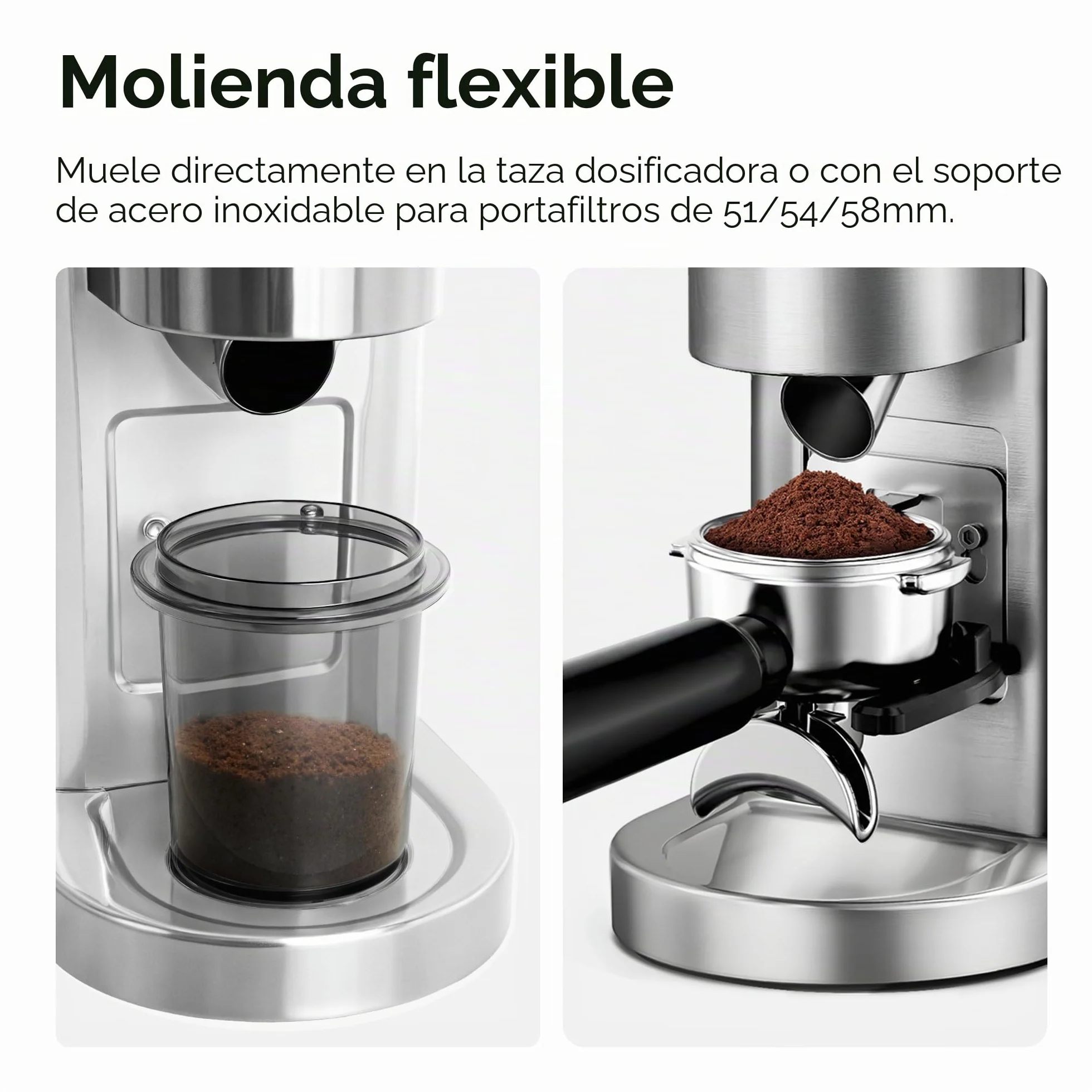 Molinillo de café eléctrico HIBREW G7-48 ajustes precisos para espresso/filtro/café, control de porciones y antiestático, molinillo cónico para café recién molido