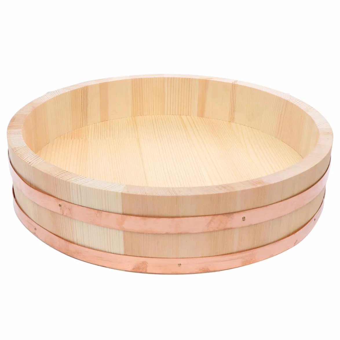 ABOOFAN Cuenco de Madera Absorción de Humedad Color Aleatorio para Mezclar Arroz de Sushi Diseño Tradicional Japonés Adecuado para Restaurantes y Tiendas de Sushi