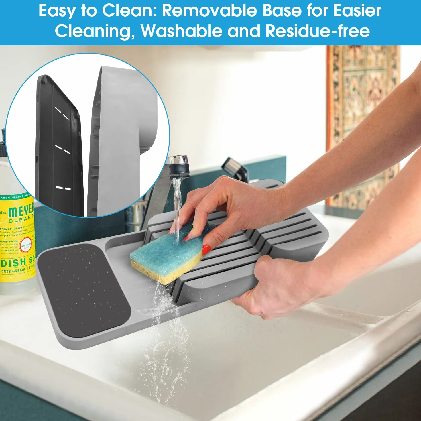 Mejorado Organizador de Cuchillos para Cajón, 2 Niveles Portacuchillos de Cocina apto para 9 Cuchillos, Extraíble y Antideslizante, Bloque de Cuchillos de Cocina con Ranura para Cuchillos, Gris