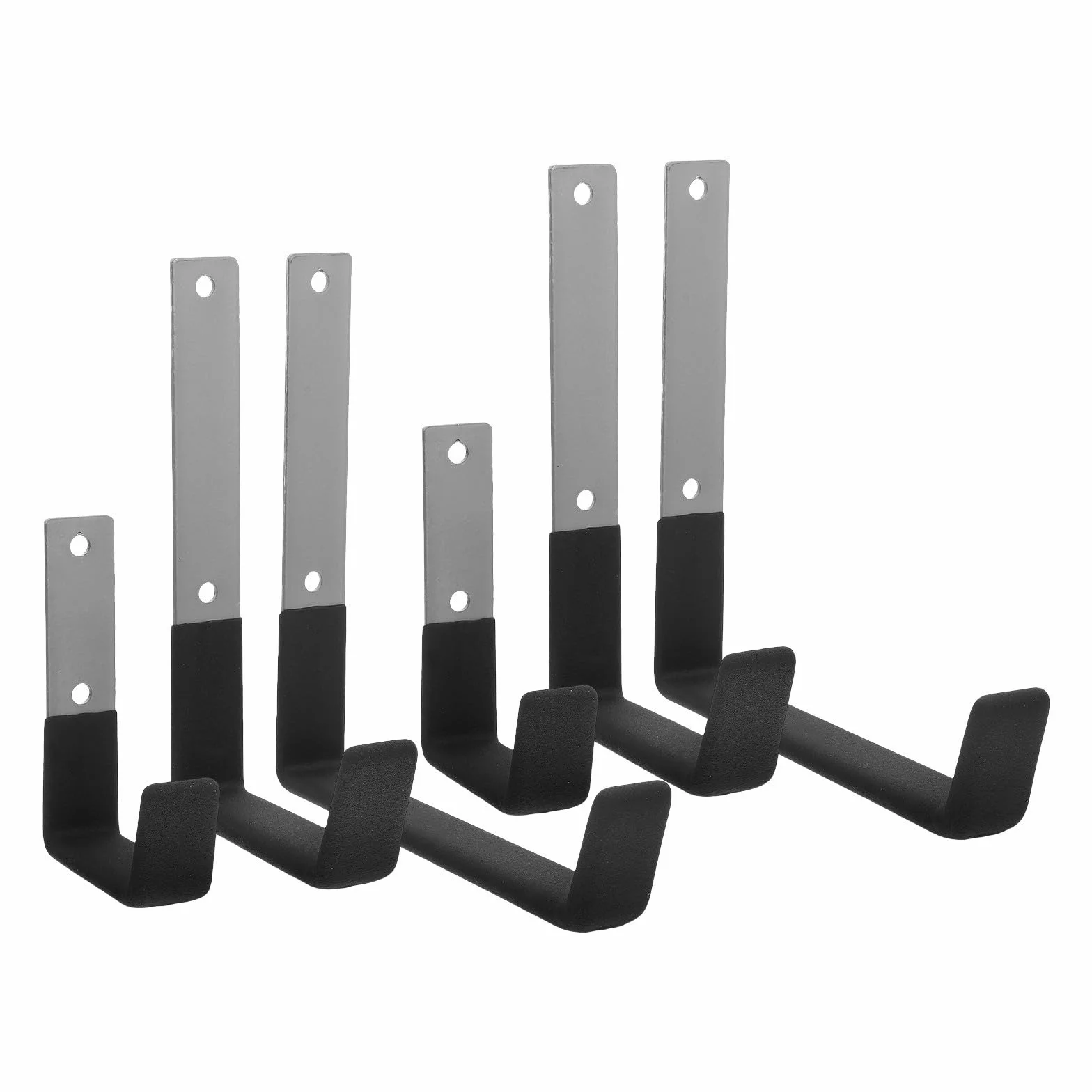 ULTECHNOVO Ganchos de Pared para Garaje de Acero Resistentes Recubrimiento Antideslizante para Colgar Bicicletas y Cables, Paquete de 6 Piezas para Paredes de Drywall
