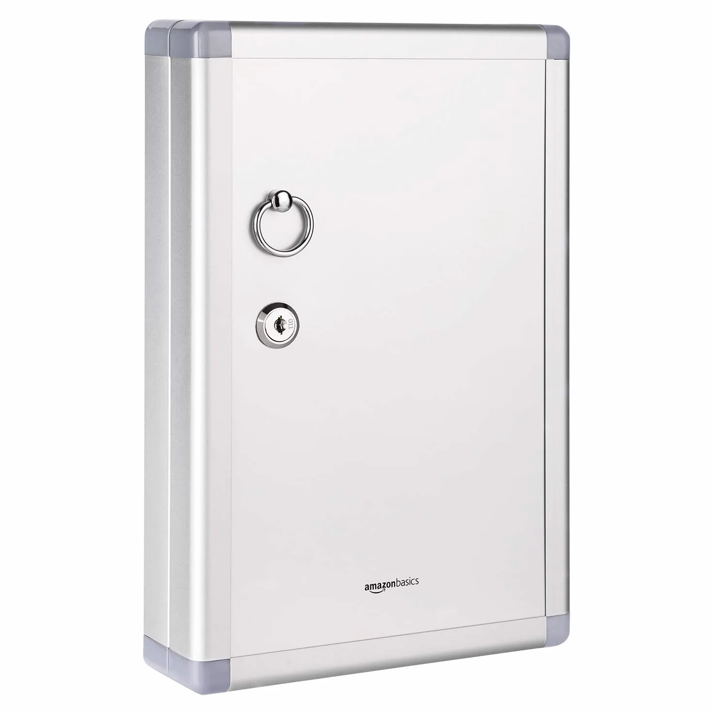 Amazon Basics Cassetta di sicurezza 31.5 x 21.59 x 6.2 cm Argento con serratura