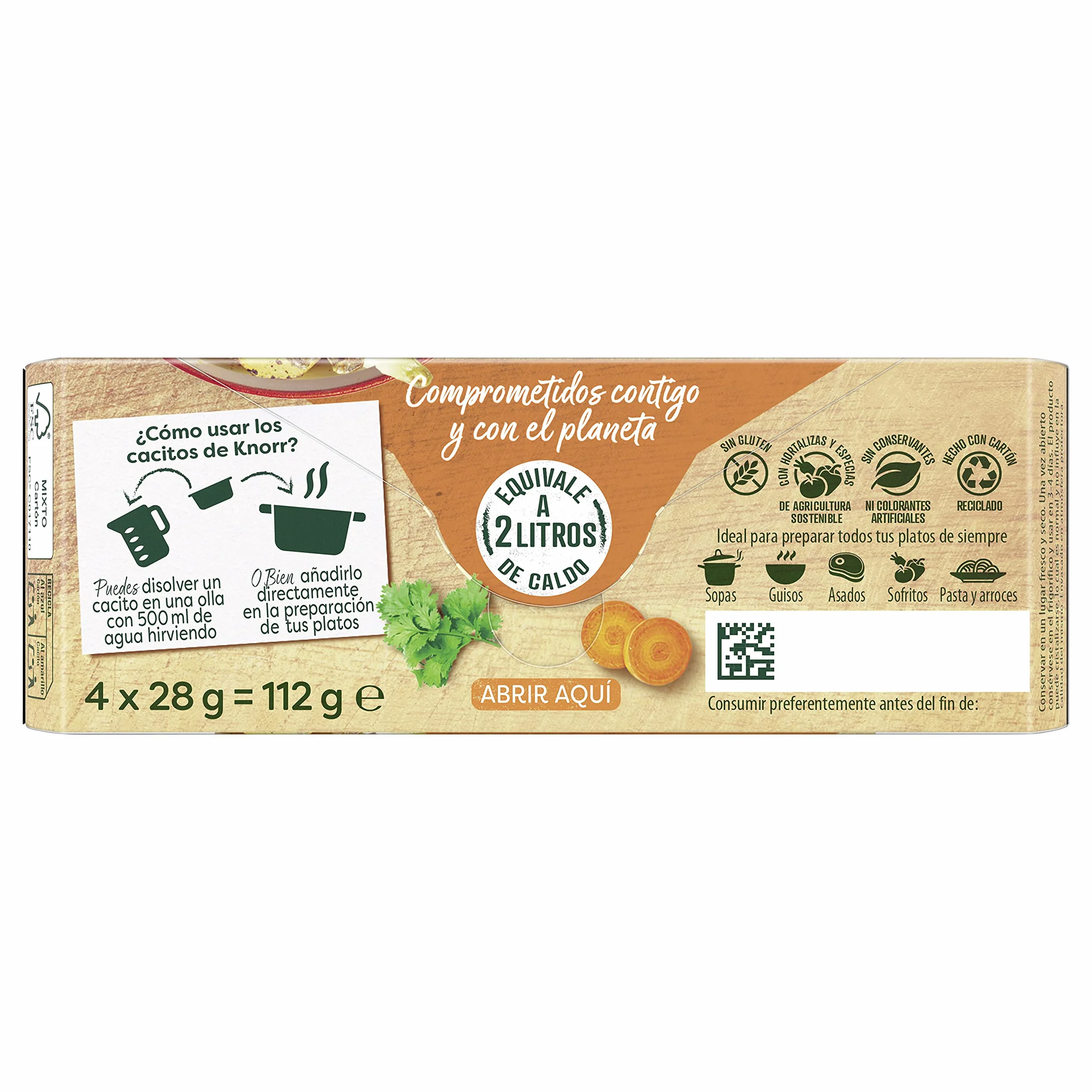 Knorr Cacitos de caldo pollo 112g pack de 8
