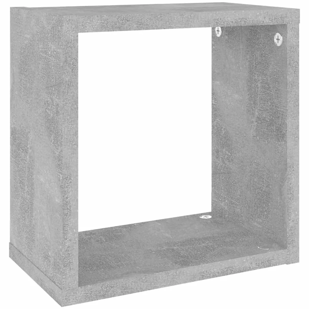vidaXL Estante Cubo Pared Colgante 6x Gris Hormigón 26x15x26 cm