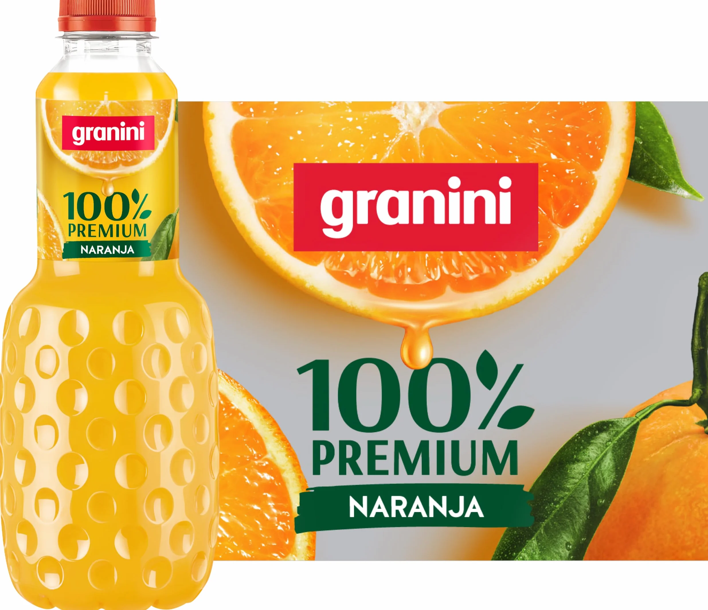 Granini Premium 100% Zumo de Naranja con Pulpa, 6 x 1L