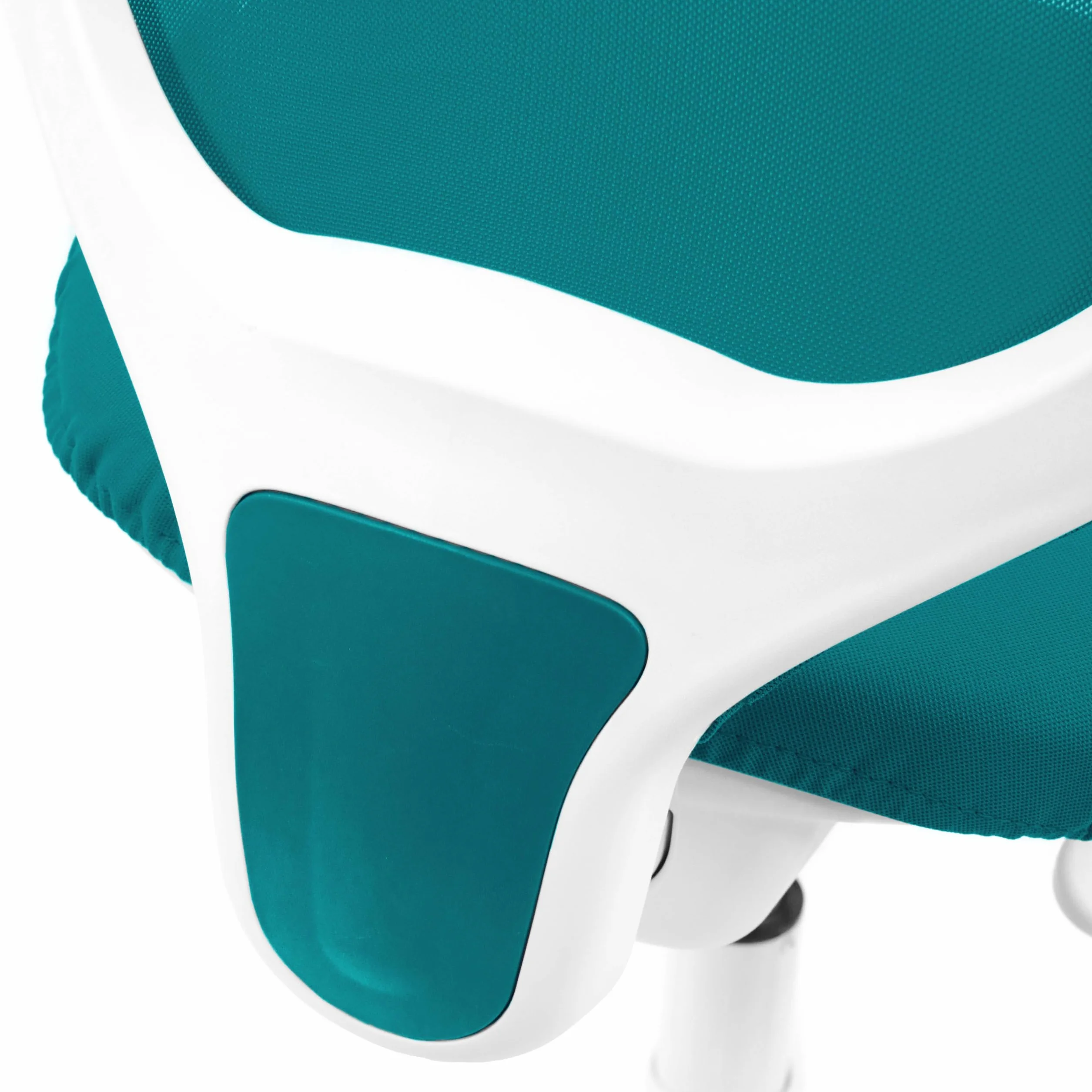 hjh OFFICE Silla para niños Silla giratoria Kid Ergo Tela/Tejido de Malla Práctico reposapiés Regulable en Altura Azul