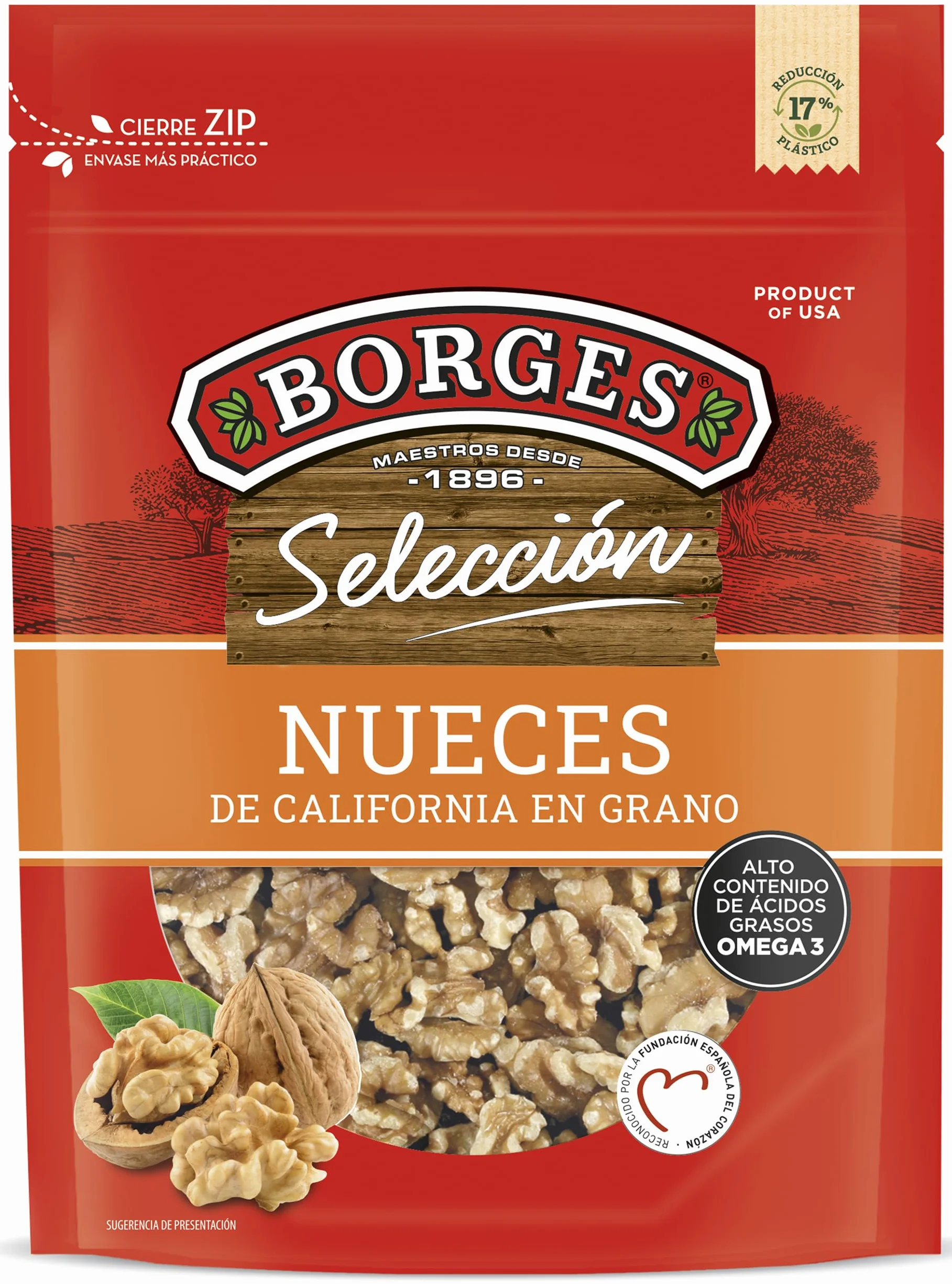 Borges Nuez De California En Grano 130 Gramo