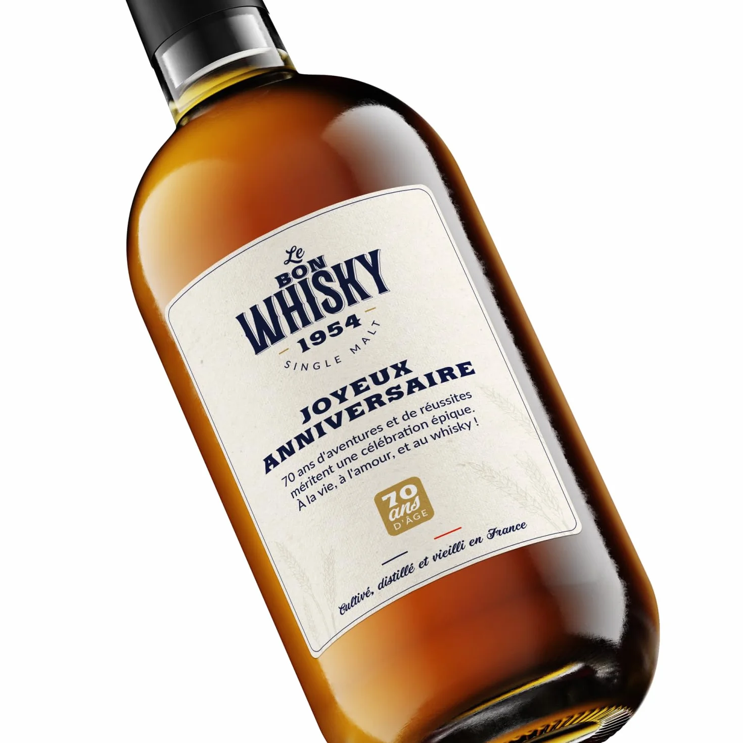 4 Pegatinas Etiquetas Adhesivas para Personalizar para Botella de Whisky de 70 cl – Cumpleaños, Fiesta, Regalo – Anuncio – Formato 9 x 12 cm