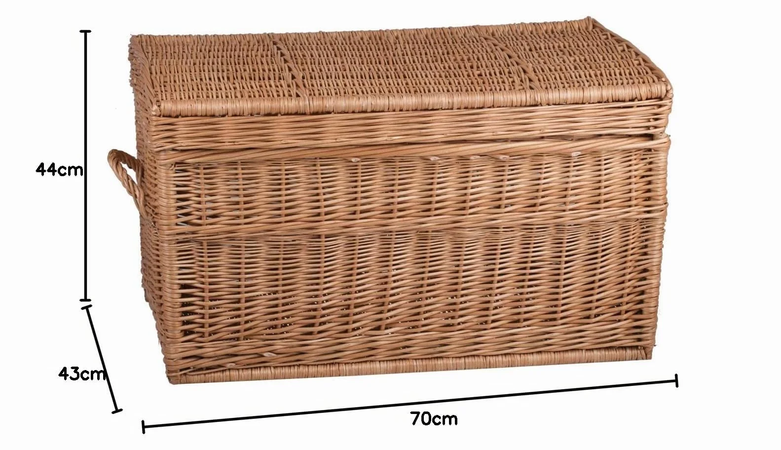 e-wicker24 Alles aus Weide Cesta de mimbre para guardar objetos y como cesta de ropa o cesta de juguetes, armario de lavandería para ropa sucia de mimbre trenzado (natural)