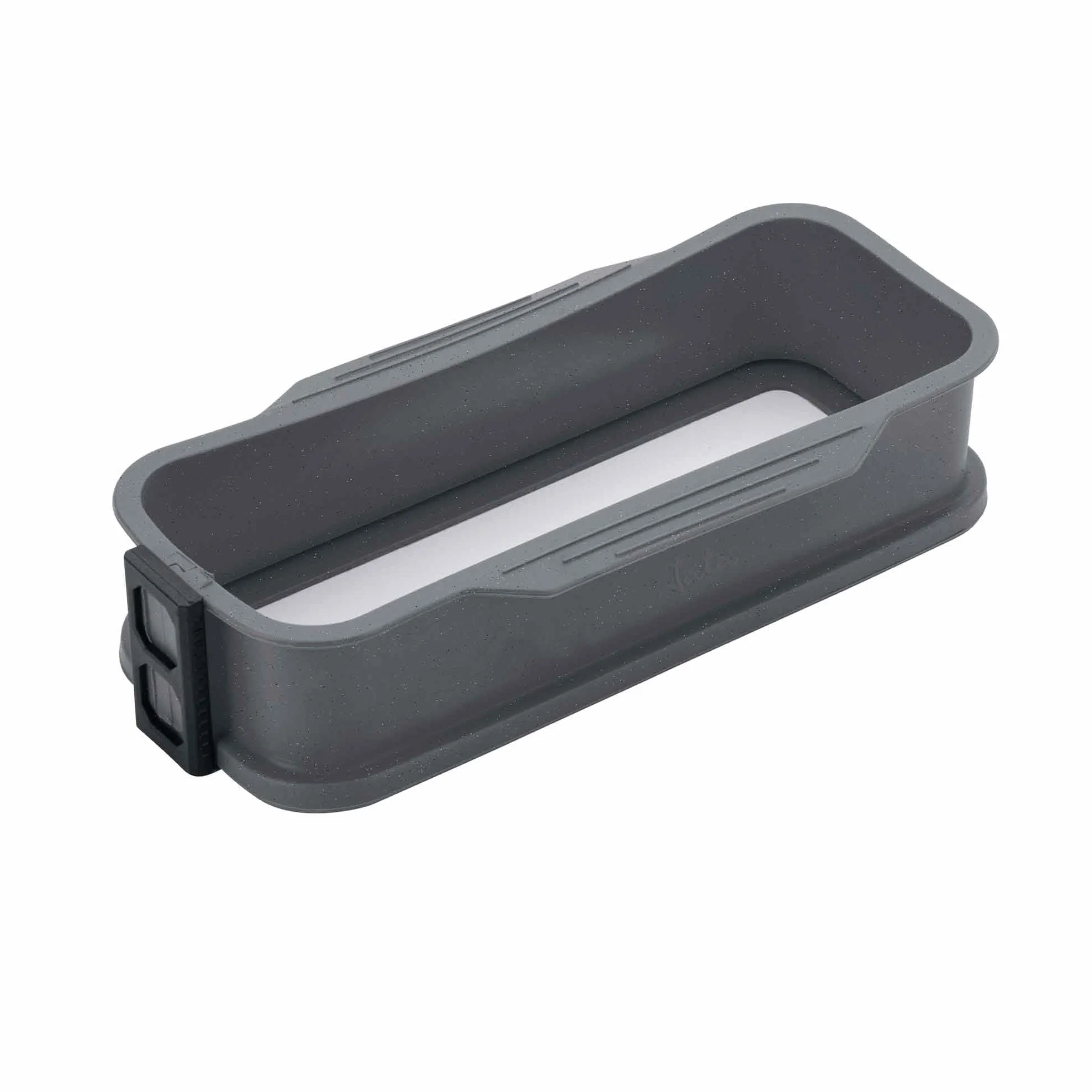 JATA Molde de Silicona para Bizcochos con Base de Cristal Rectangular 27 cm, Antiadherente, Apto para Horno