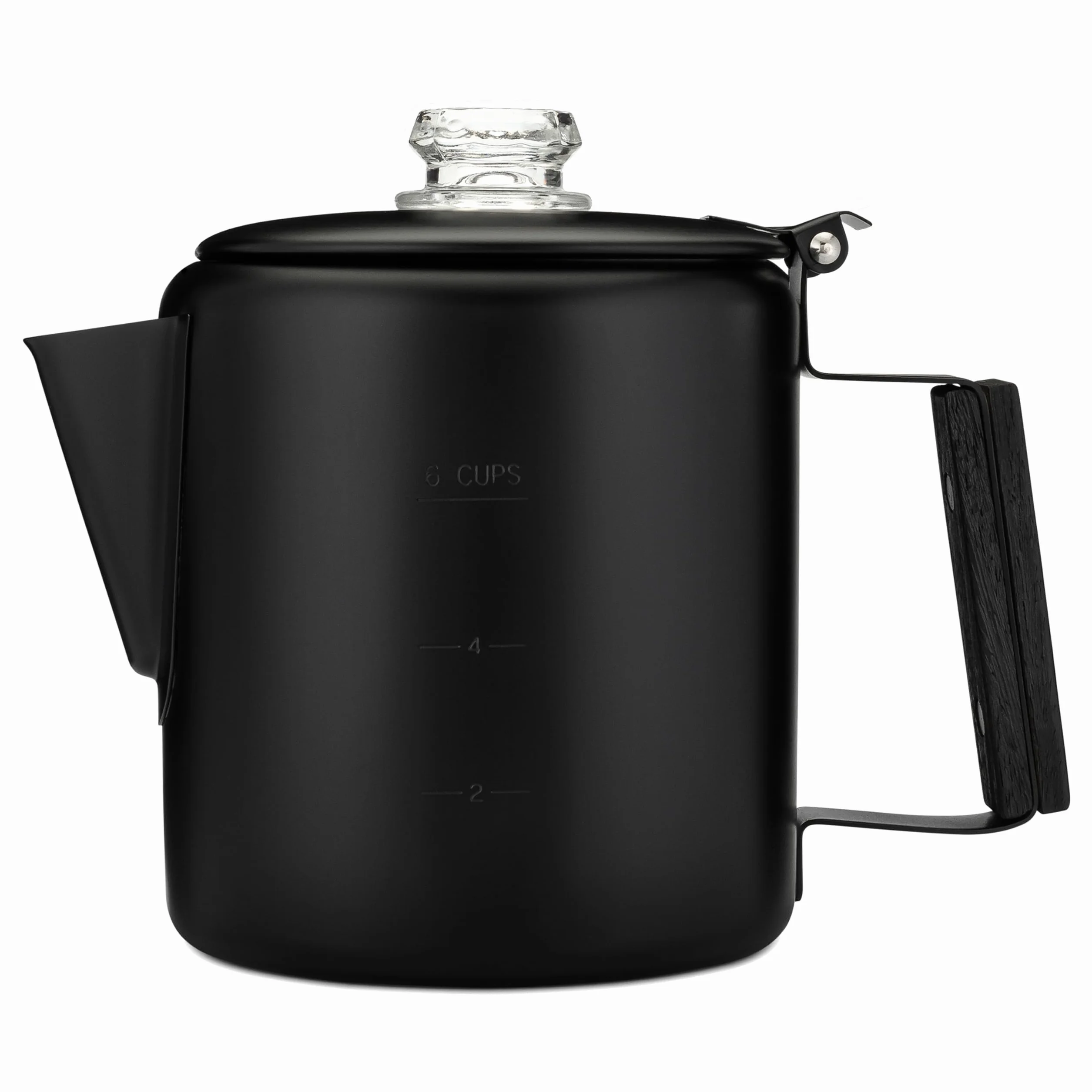 COLETTI Black Bozeman Cafetera Percolador Camping Acero Inoxidable 6 Tazas