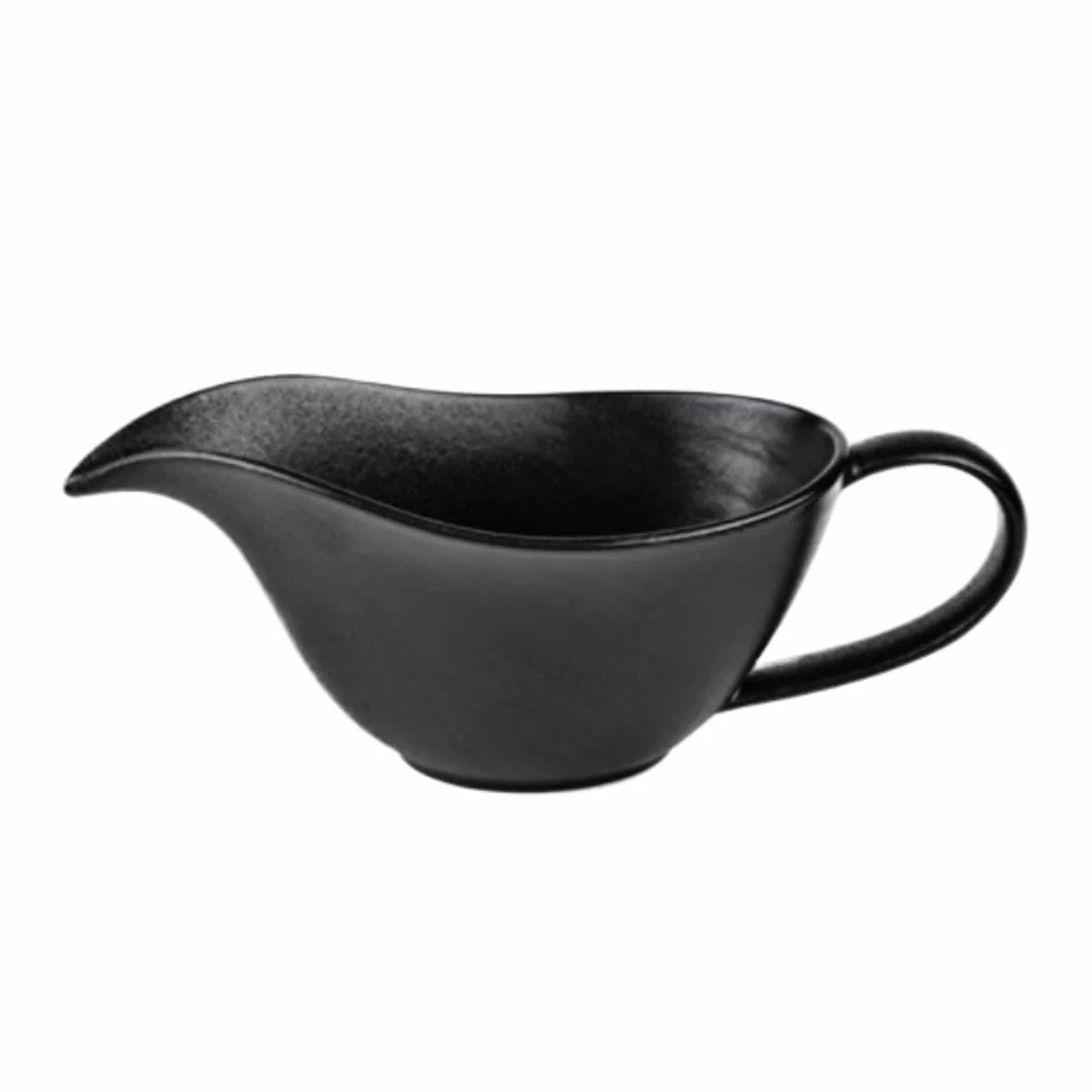 Jarra De Salsa Servir Taza De Salsa For Jugo Bistec, Olla For Leche, Tazón Cerámica Con Boca Puntiaguda, For, Salsera Para Restaurante(Black)