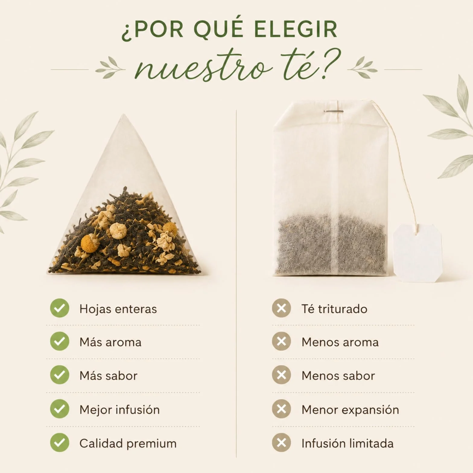 FUSIONATE Te Rojo Pu-Erh, 45 Pirámides, Sabor Terroso, Cultivado en Yunnan China