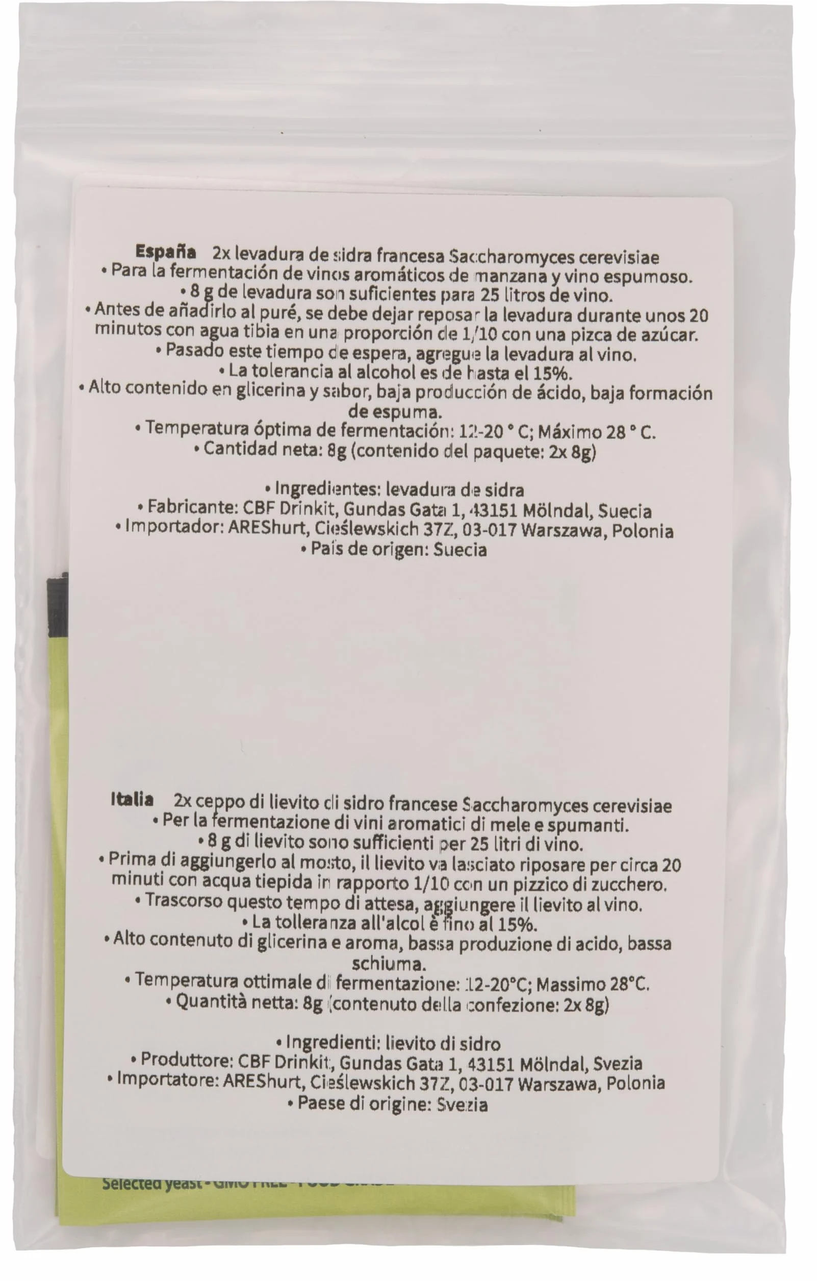 Spiritferm levadura de sidra 2x francés
