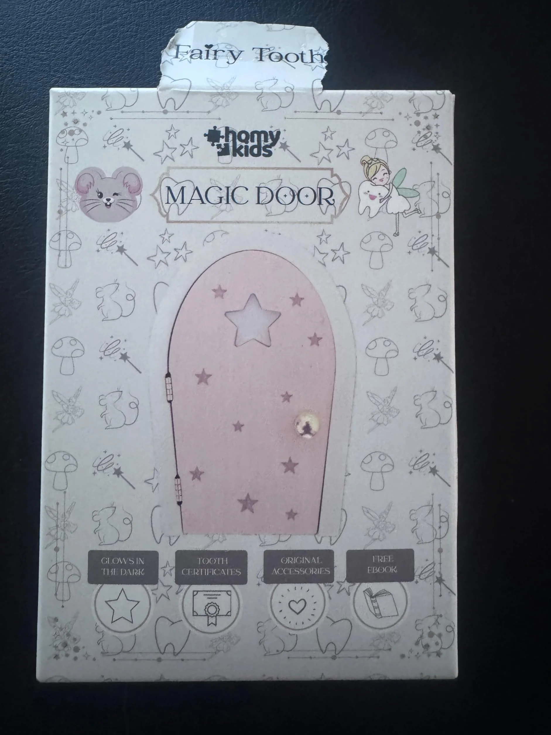 Puerta Ratoncito Perez Magica Abre y BRILLA Cuento GRATIS Certificados Casita Idea Regalo Cajita Dientes Natural