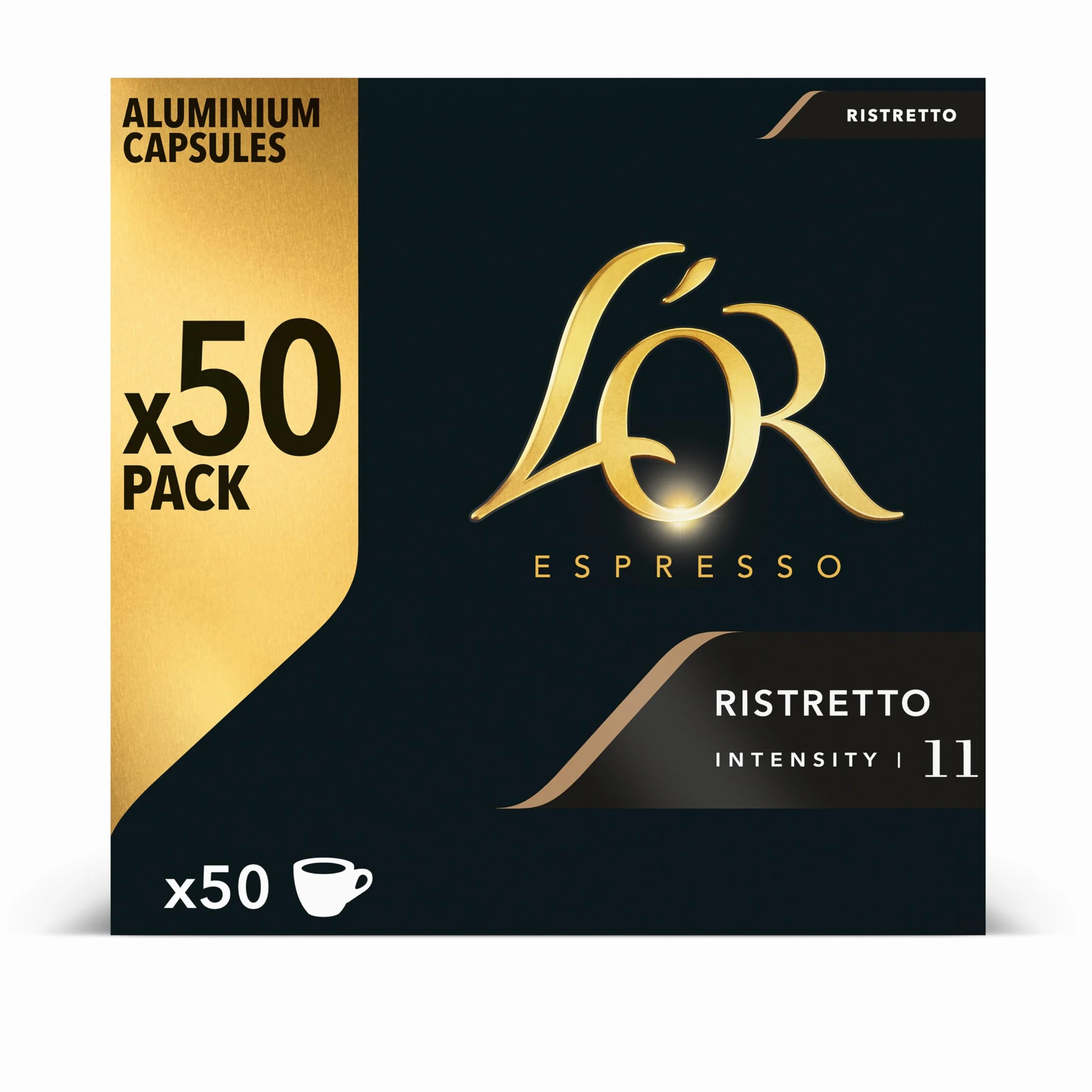 L'OR Cápsulas de Café Ristretto Intensidad 11 50 Cápsulas Compatibles Nespresso