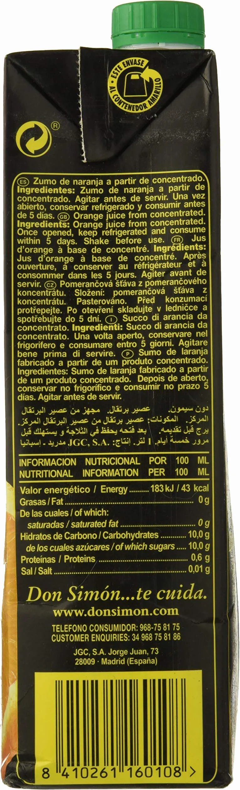 Don Simon Zumo Naranja 1L