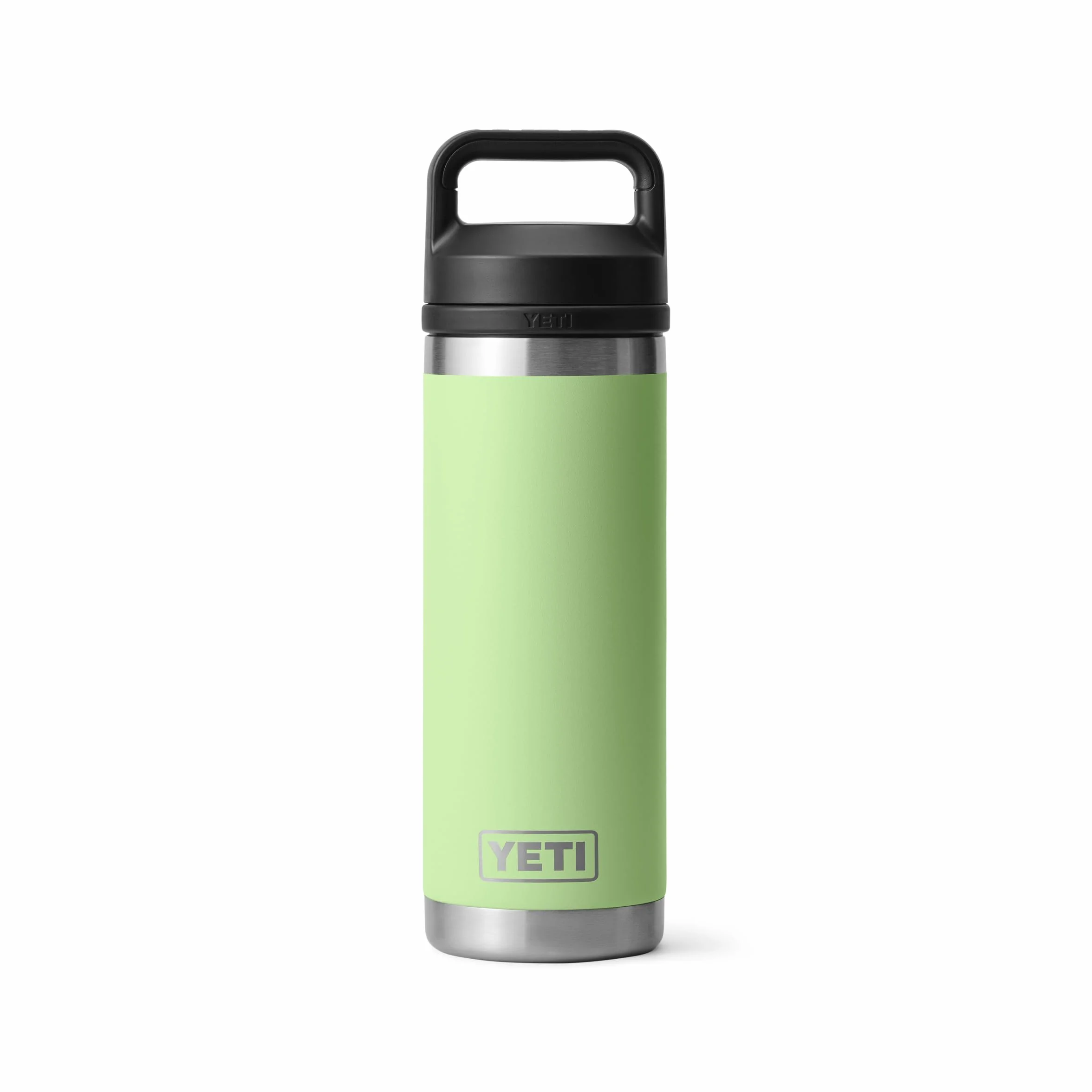 YETI Rambler - Botella de 18 onzas, a prueba de fugas, aislada al vacío, acero inoxidable con tapa para beber, color lima