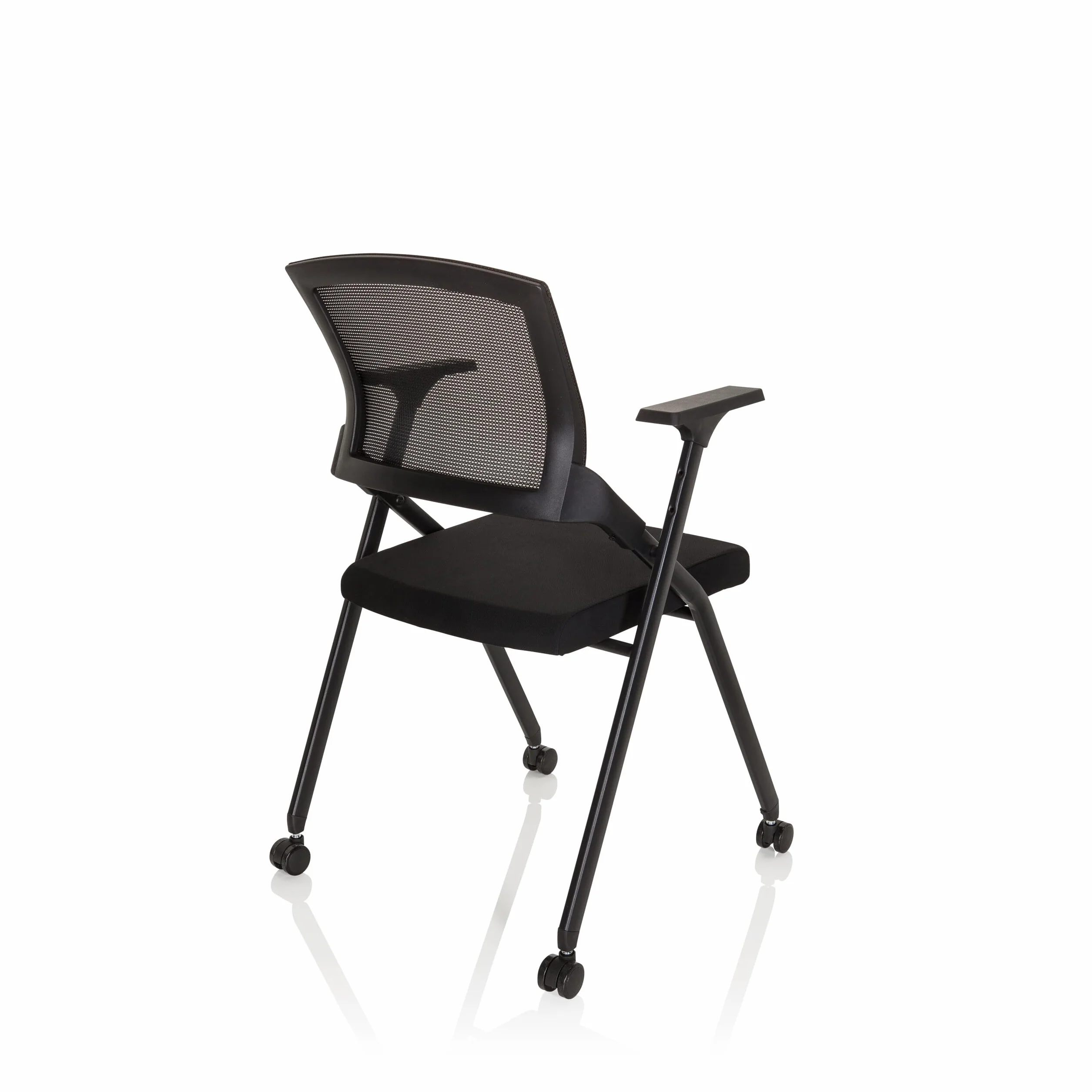 Silla Plegable Priority II Tela y Malla Negro 150 kg Ruedas