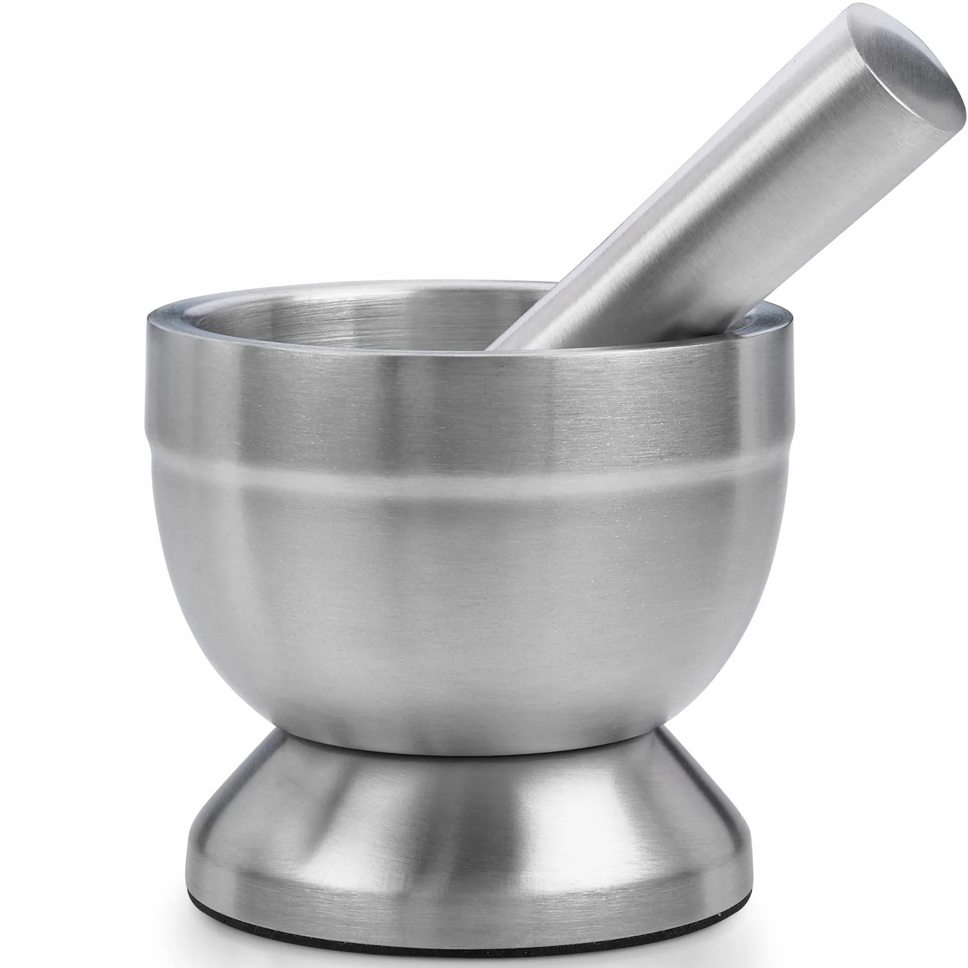 Trituradora de píldoras: conjunto de molienda de mortero y mortero de acero inoxidable 304 de grado alimenticio - para adultos, perros, mascotas