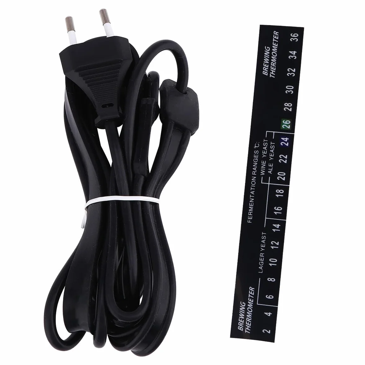 Cinturón de Fermentación Eléctrico para Elaboración Casera de Cerveza y Vino Calentador de Flexible para Fermentadores y Fácil de Almacenar Enchufe UE Negro