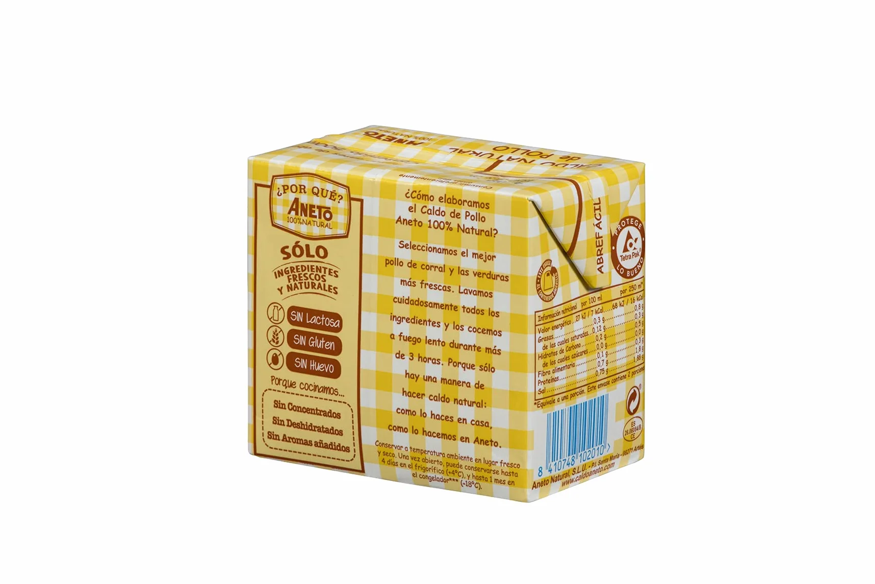 Aneto Caldo de Pollo Natural 0,5 L Pack 6