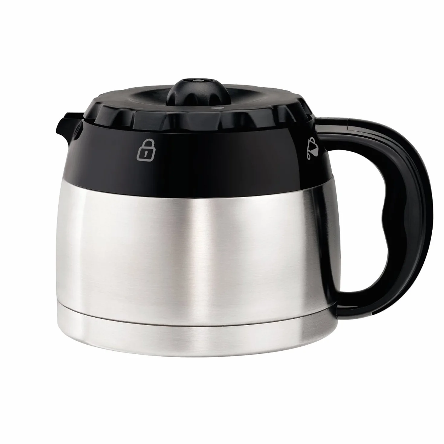 Moulinex FT360811 - Cafetera de goteo, 850 W, 0.9 L, de café molido, acero inoxidable, negro
