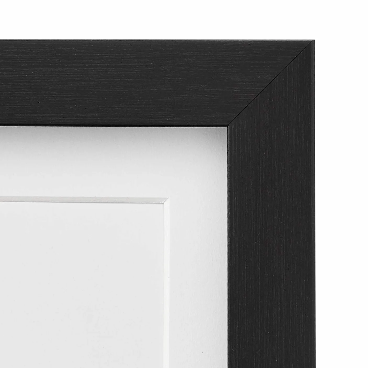 Amazon Basics Marco para fotos con paspartú, 18 x 13 cm con paspartú de 10 x 15 cm, Rectangular, Negro, Paquete de 2