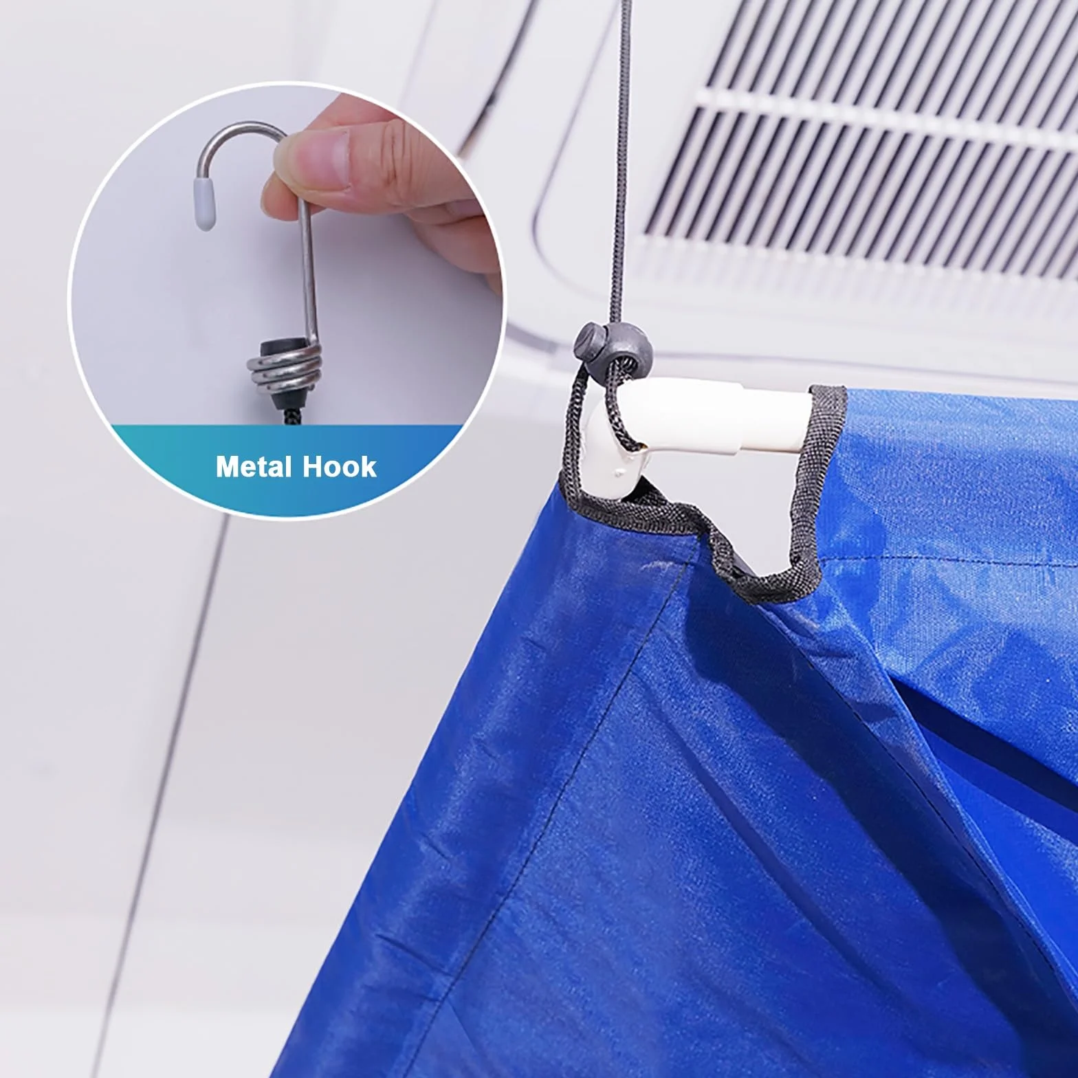 Funda de limpieza reutilizable para aire acondicionado para unidades centrales de techo, bolsa de protección de pared