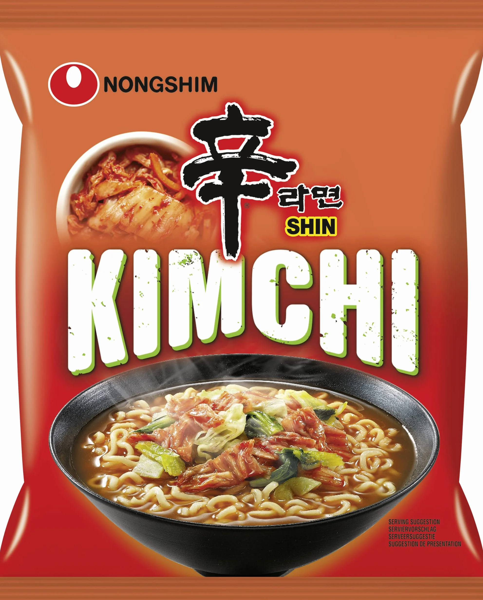 NONGSHIM Sopa De Fideos Instantánea Kimchi, Paquete De 20 (20 X 120 GR)