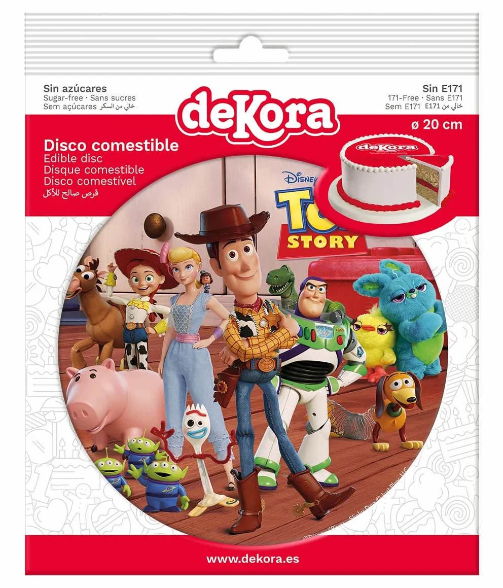 Oblea Comestible Toy Story Disco Decoración Tartas 20CM Redondo