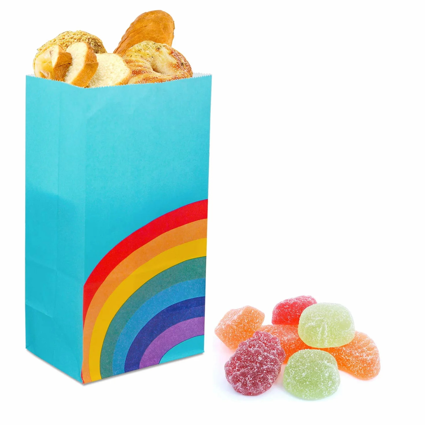 Gintan 40 Pcs Bolsa de Regalo, Bolsas Regalo Papel con Pegatina para Niños Suministros Fiesta de Cumpleaños