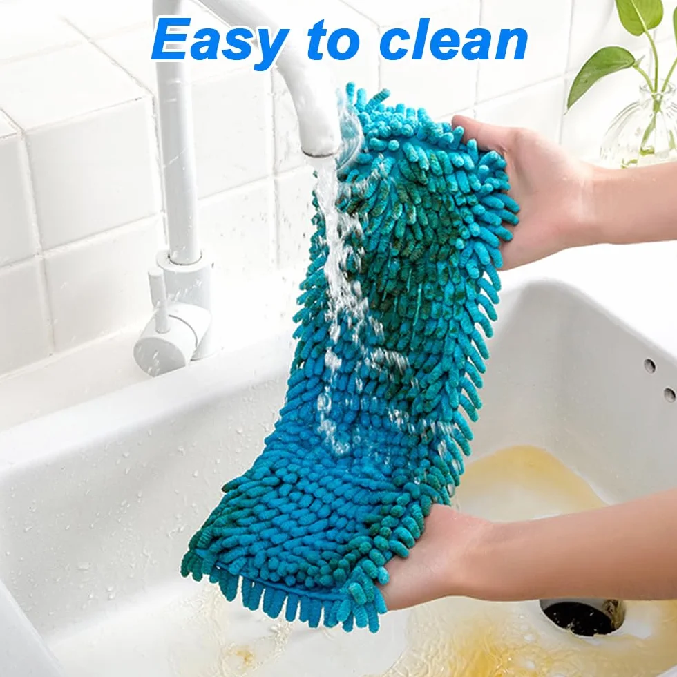 5 Piezas Recambio para Mopa de Microfibra, Multicolor Recambios de Mopa Lavable, Chenilla de Microfibra reemplazo Mop, para el Hogar, Oficina, Madera Dura, Mármol, Baldosas, Laminado, Suelos