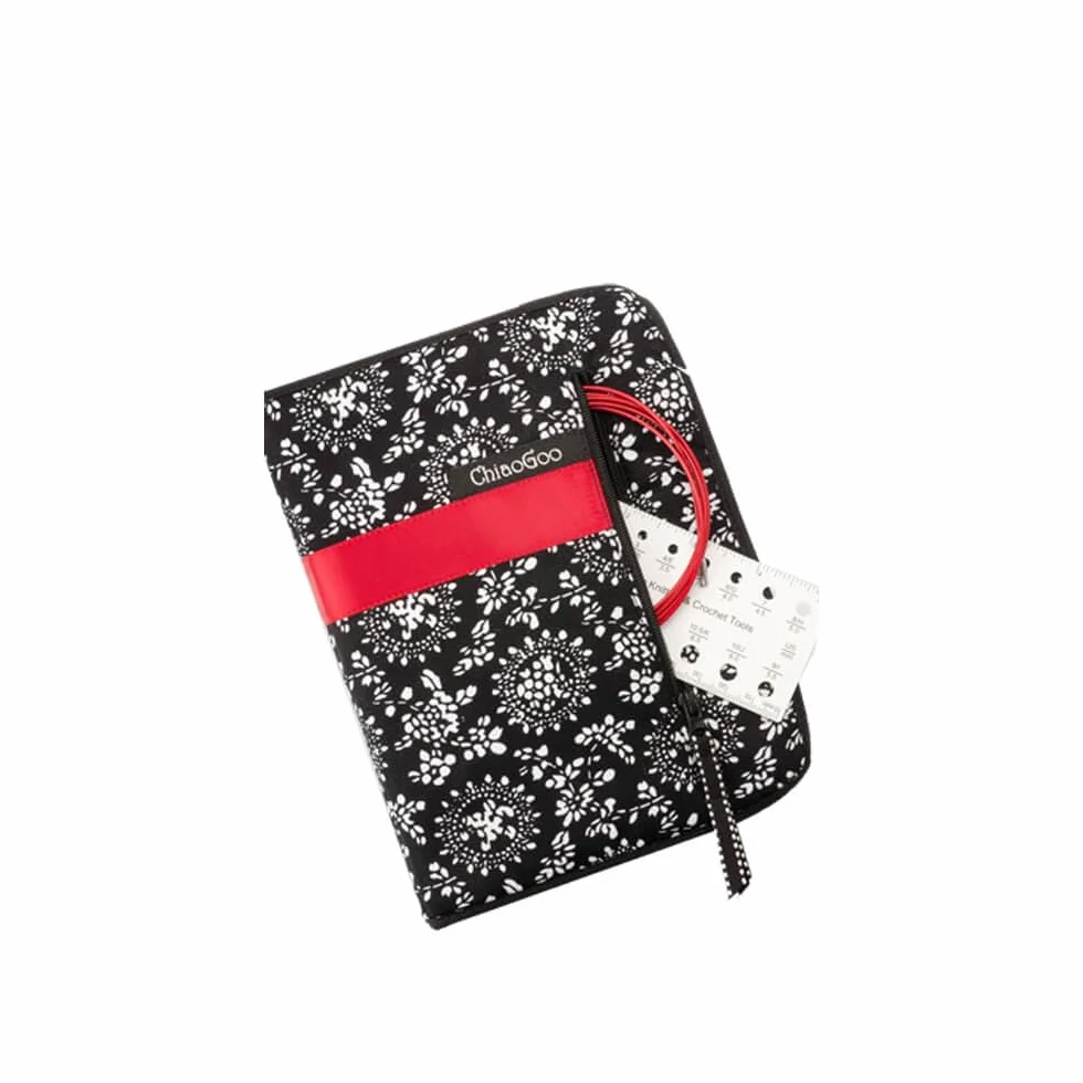 ChiaoGoo TWIST Lace Juego de Agujas de Punto Intercambiables de 10 cm con Puntas de 2,75 a 10,00 mm y Cables Red Lace 1 unidad
