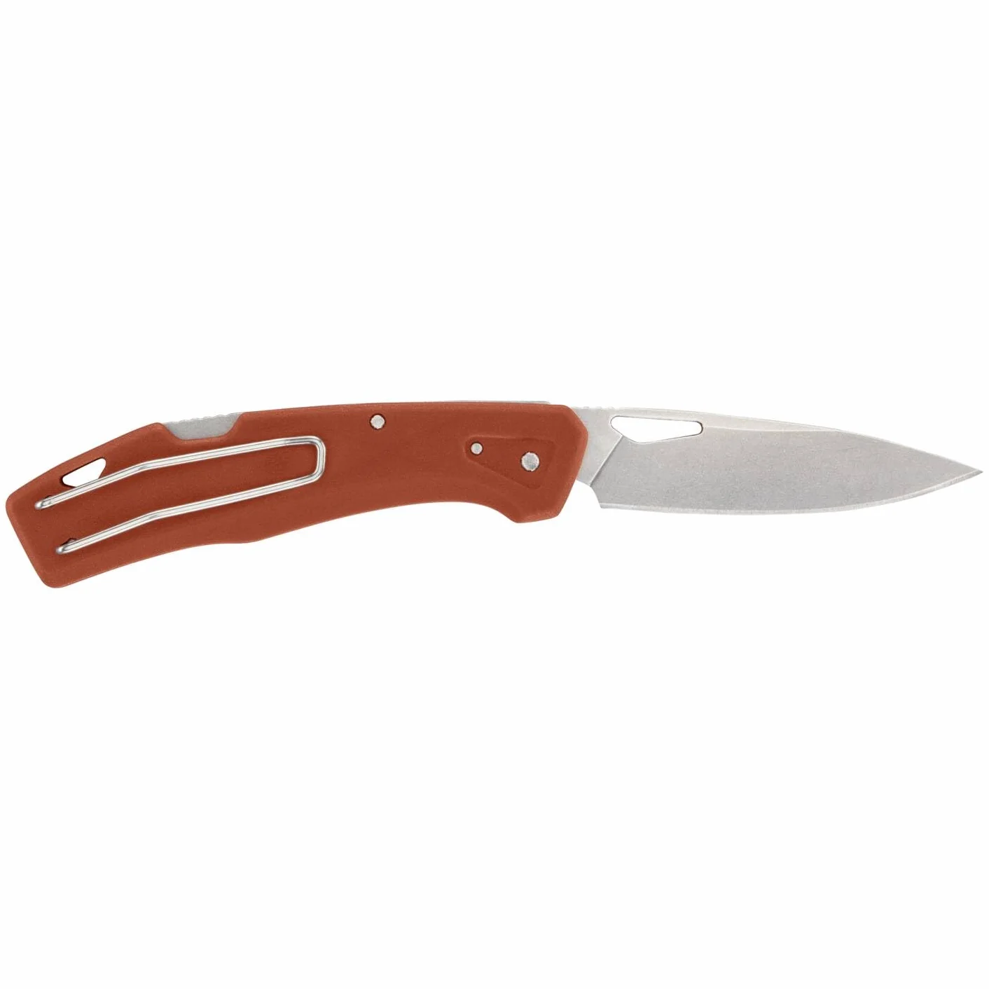 Gerber Navaja con clip para cinturón, LST, hoja de acero inoxidable 440A Clip Poin, escamas del mango de nylon reforzado con fibra de vidrio, longitud de la hoja: 6,6 cm, naranja, 1074522